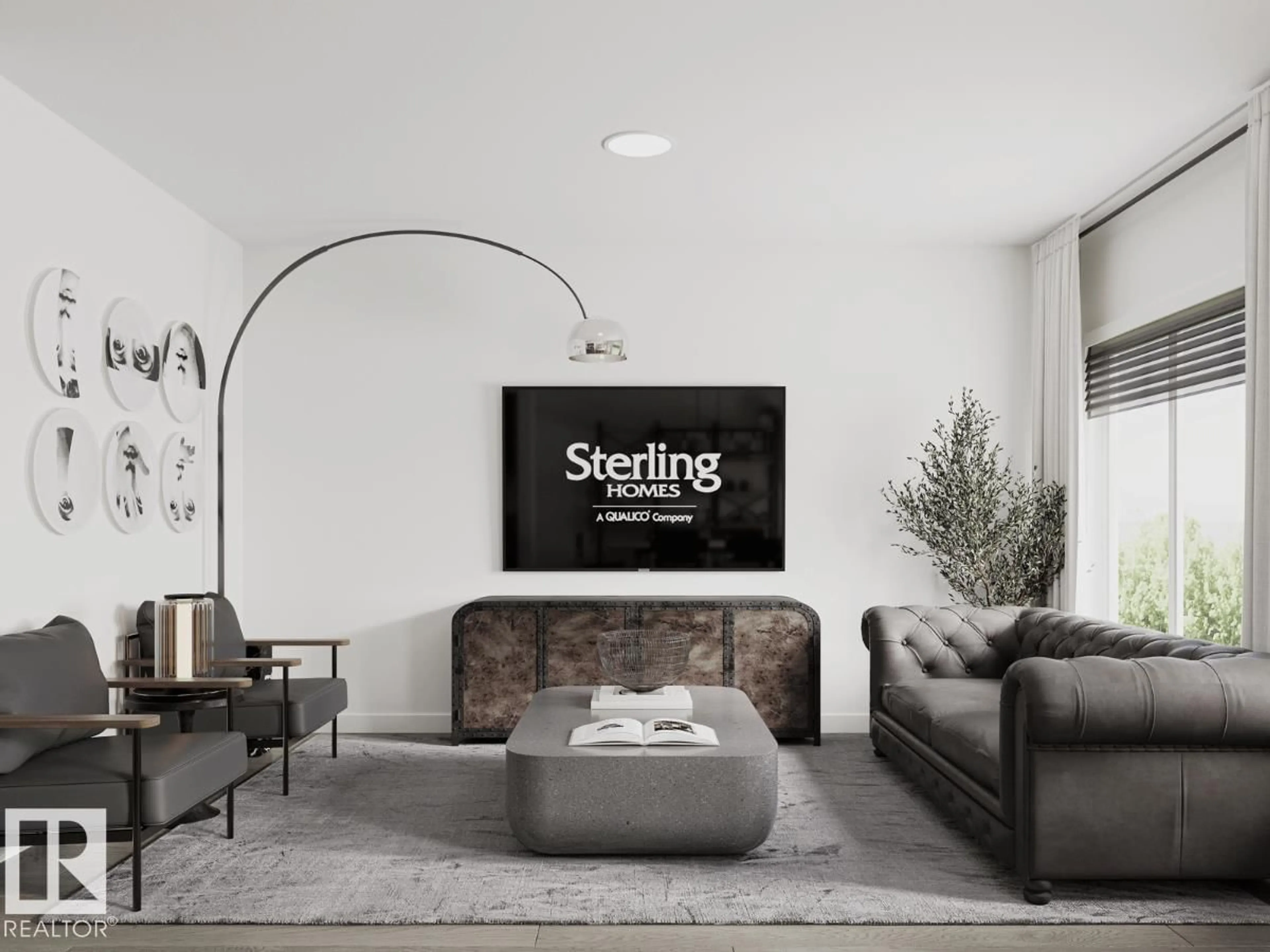 Living room with furniture, unknown for 8716 183 AV, Edmonton Alberta T5Z0G6