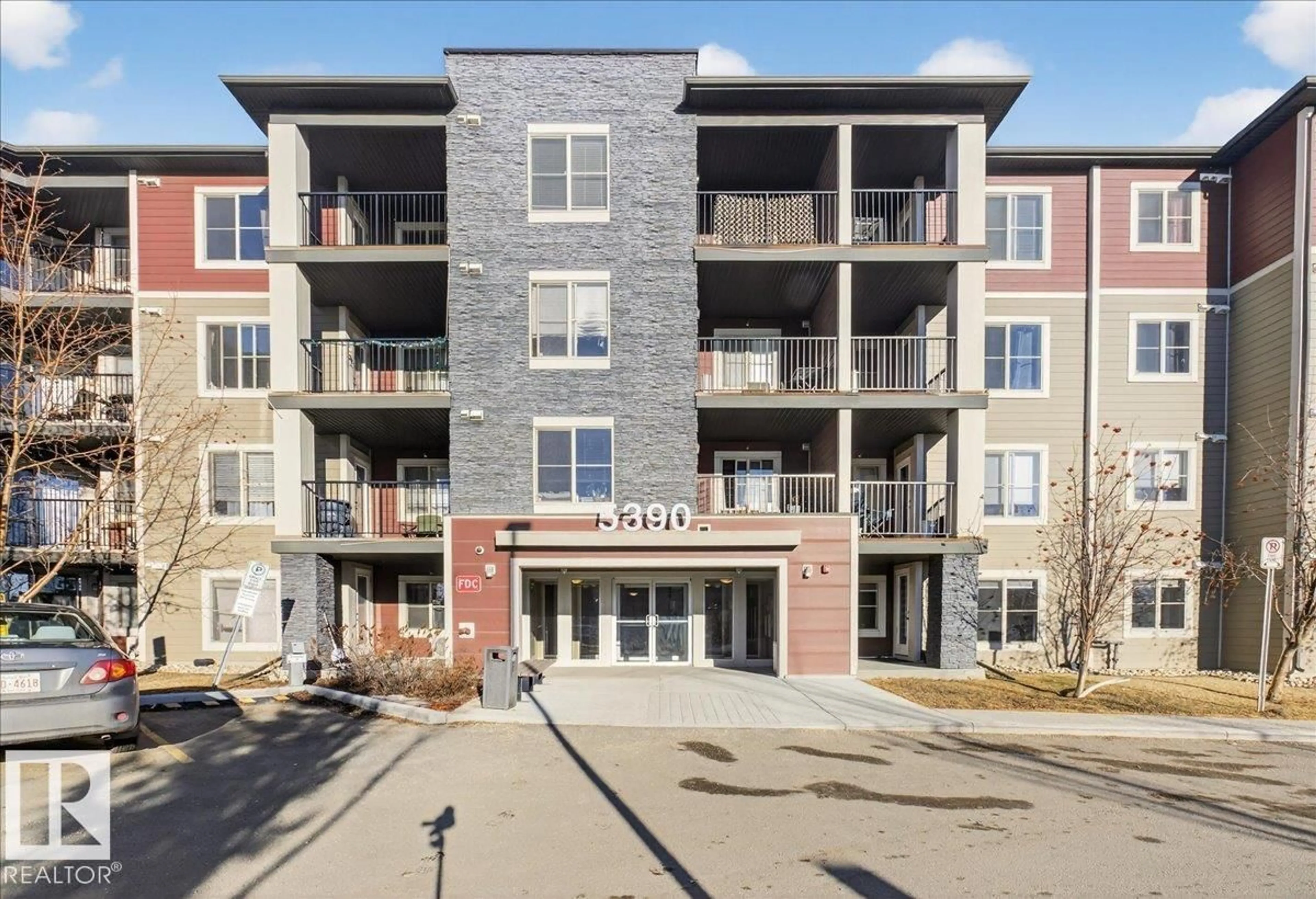 A pic from outside/outdoor area/front of a property/back of a property/a pic from drone, building for #213 - 5390 CHAPPELLE RD, Edmonton Alberta T6W3K7