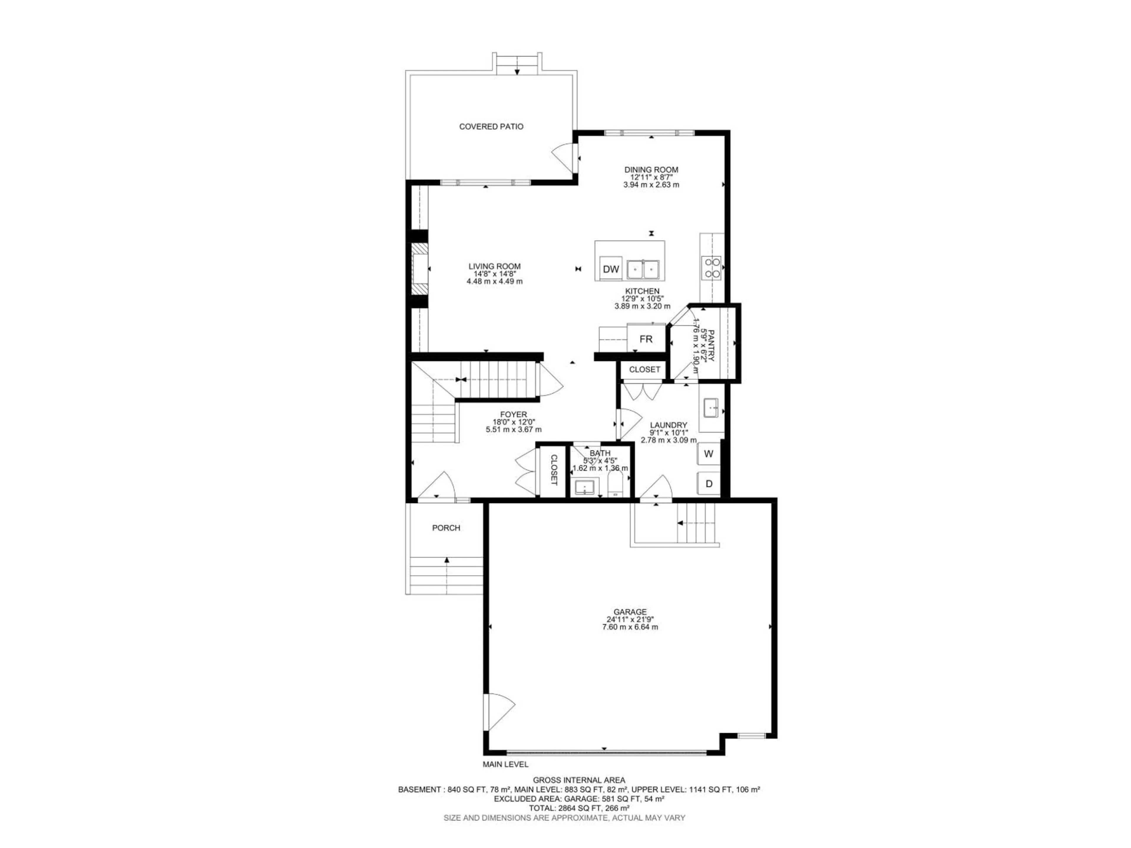 Floor plan for 8712 96A AV, Morinville Alberta T8R2N9