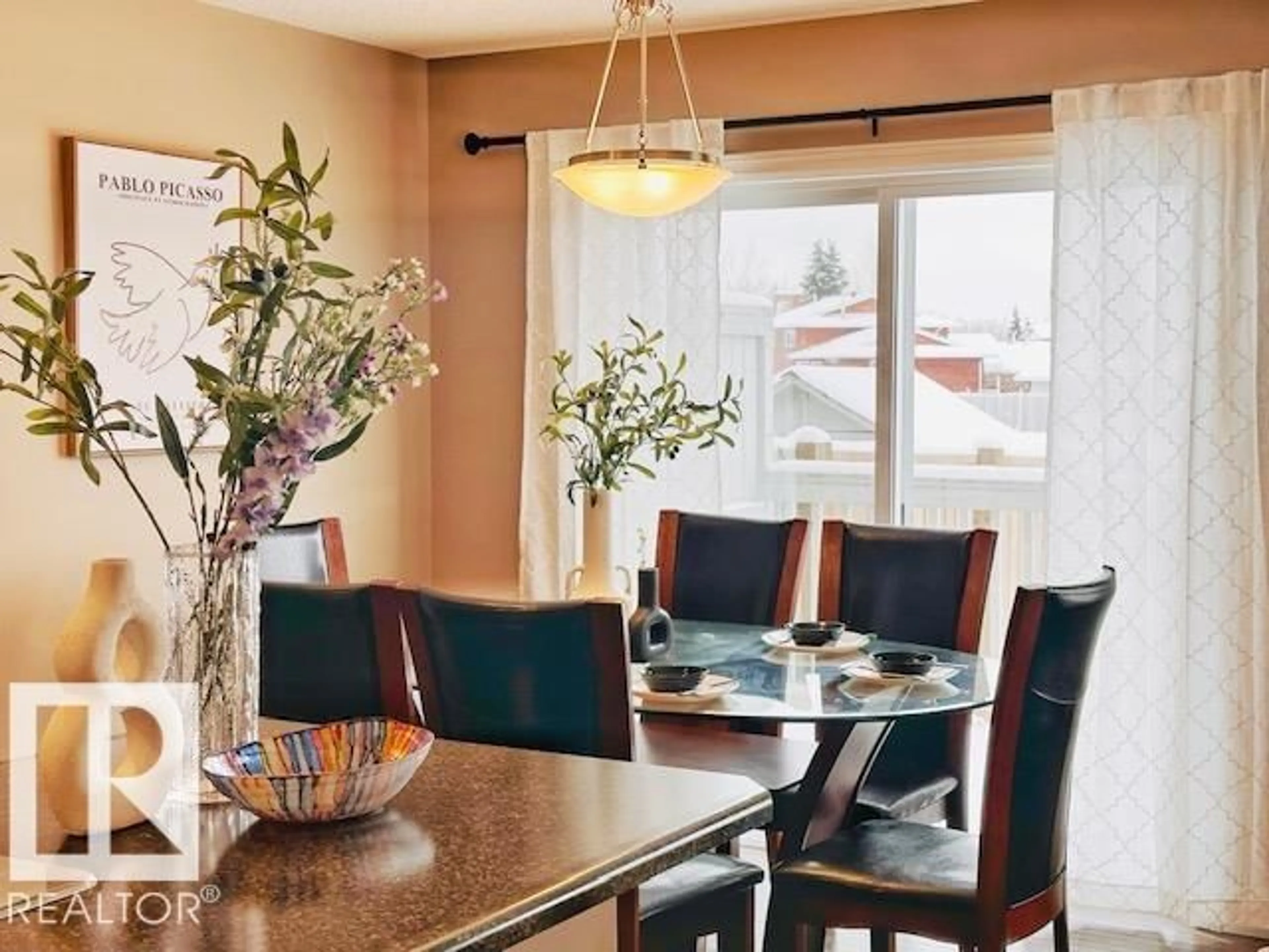 Dining room, wood/laminate floor for 12219 167A AV, Edmonton Alberta T5X0G3