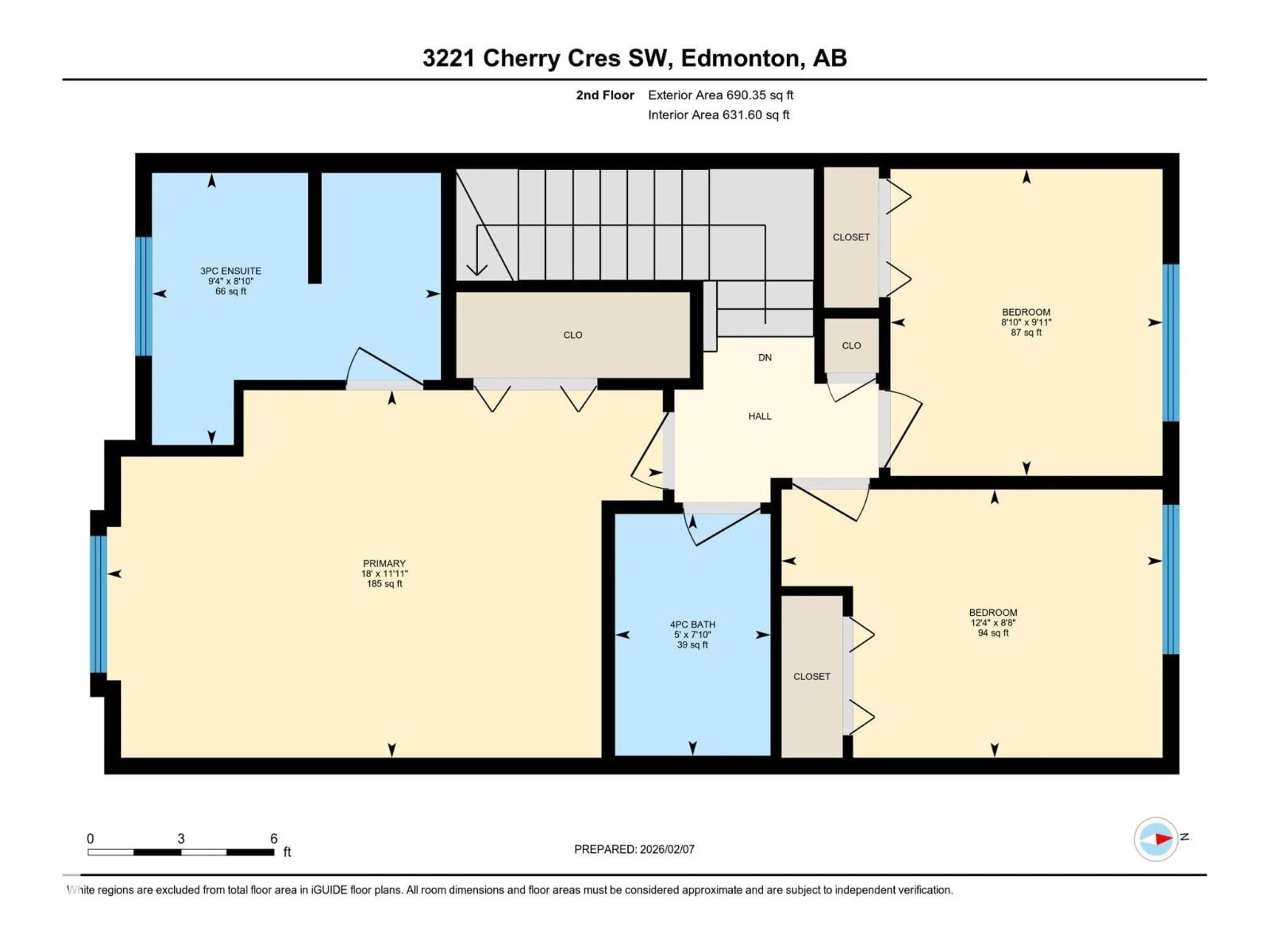 Floor plan for SW SW - 3221 CHERRY CRES, Edmonton Alberta T6X1Y5