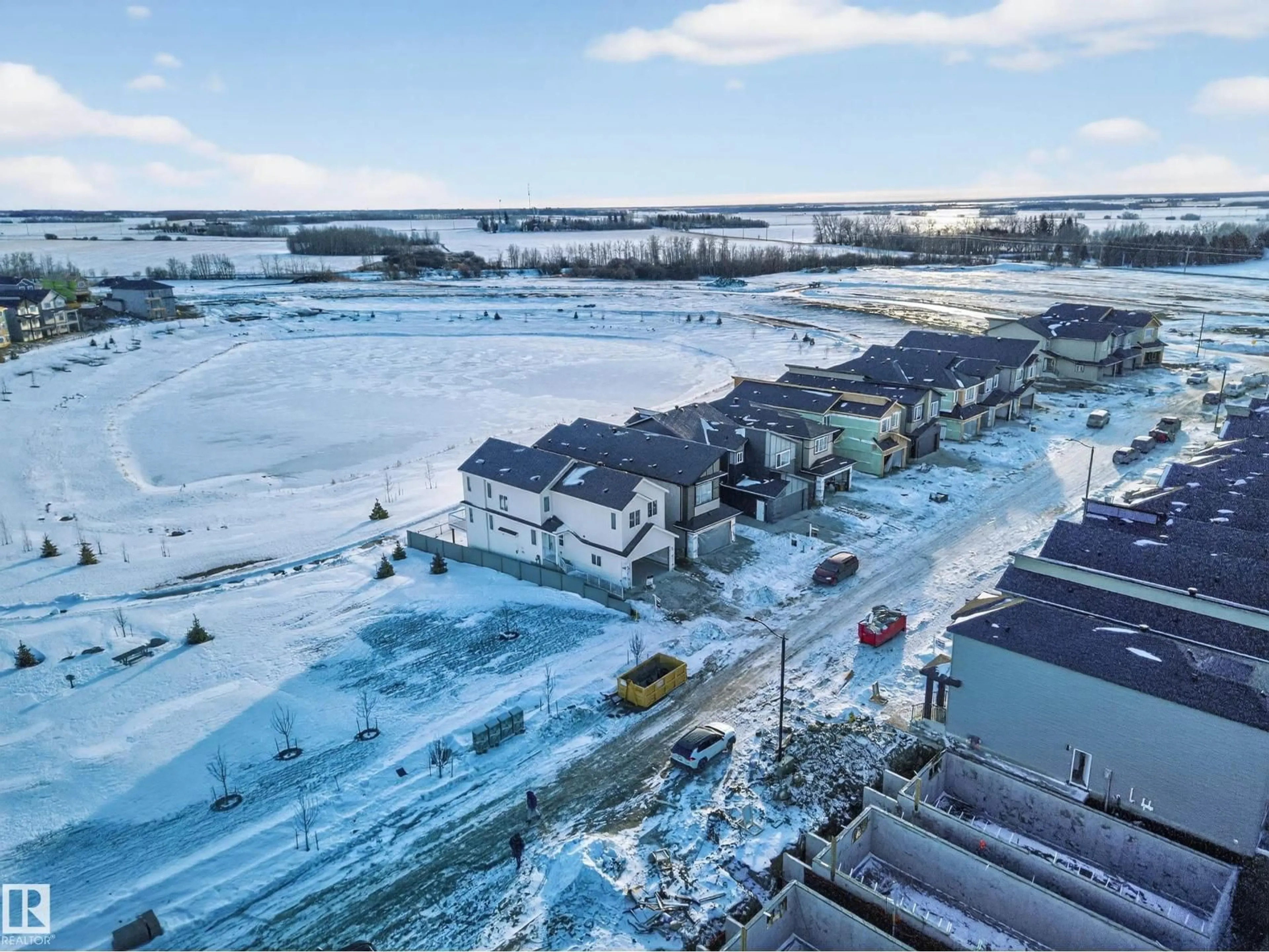 A pic from outside/outdoor area/front of a property/back of a property/a pic from drone, street for 437 CRYSTAL CREEK LINK, Leduc Alberta T9E0X6