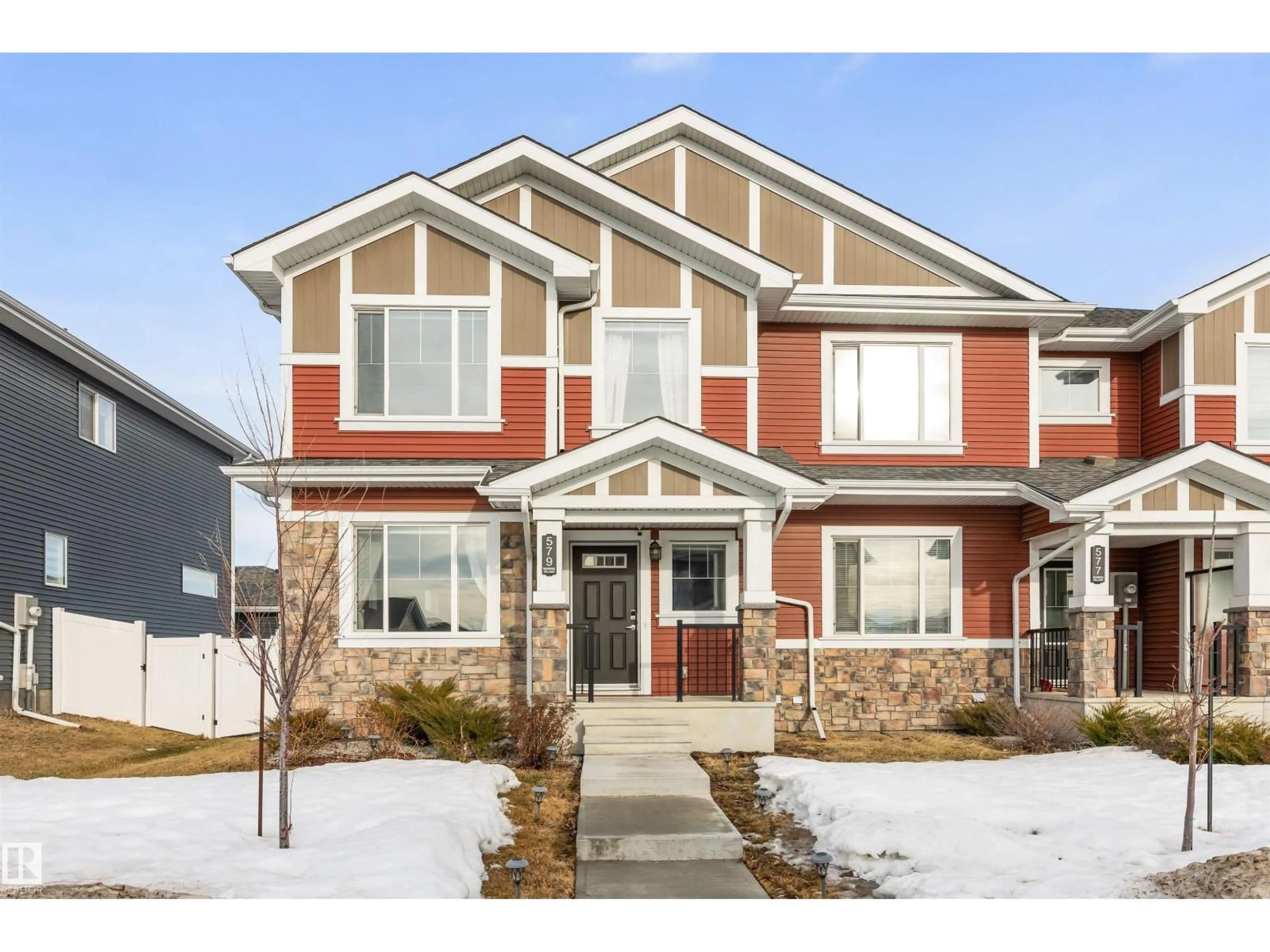 Home with brick exterior material, street for 579 EBBERS WY, Edmonton Alberta T5Y3T8