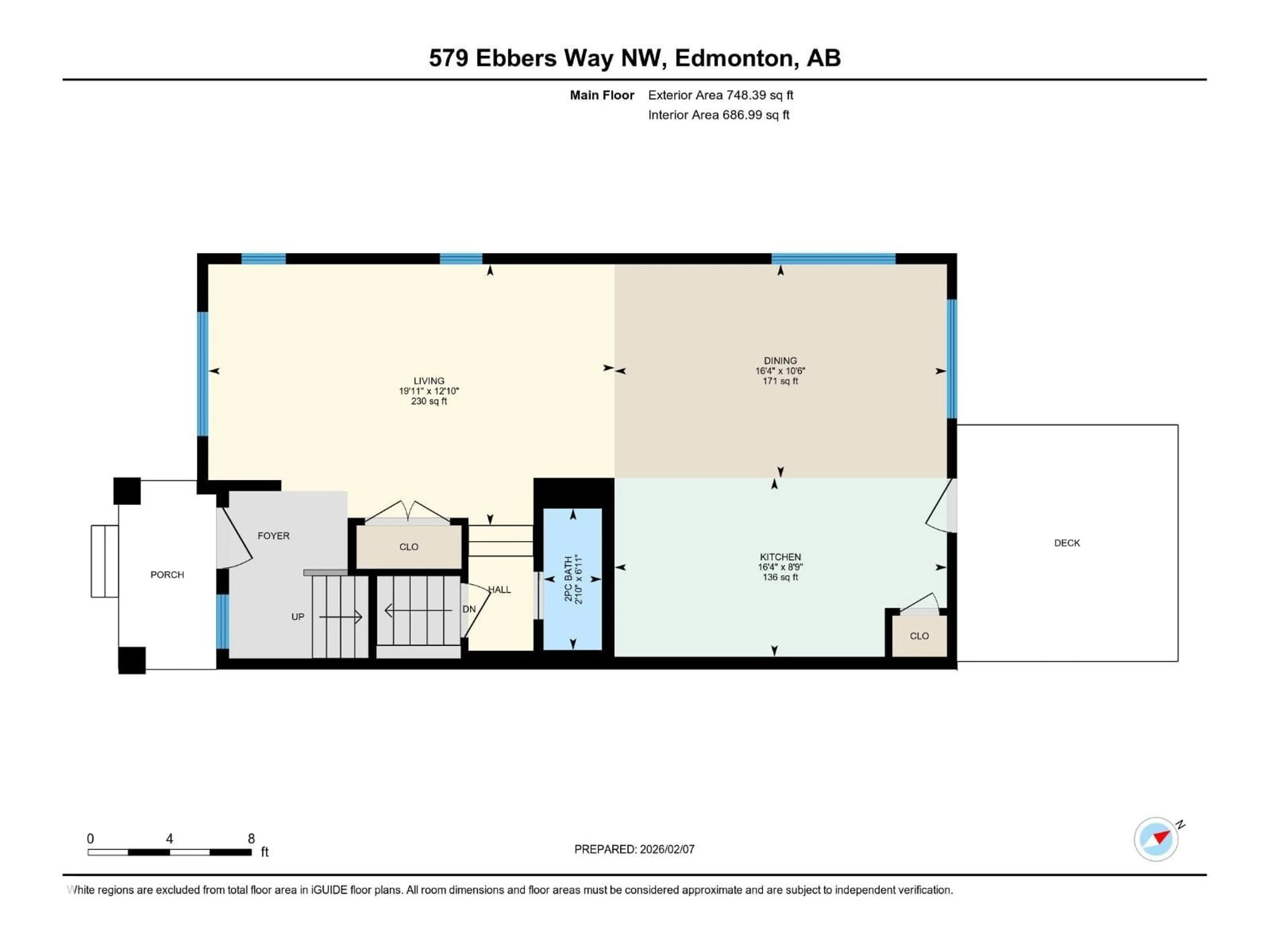 Floor plan for 579 EBBERS WY, Edmonton Alberta T5Y3T8