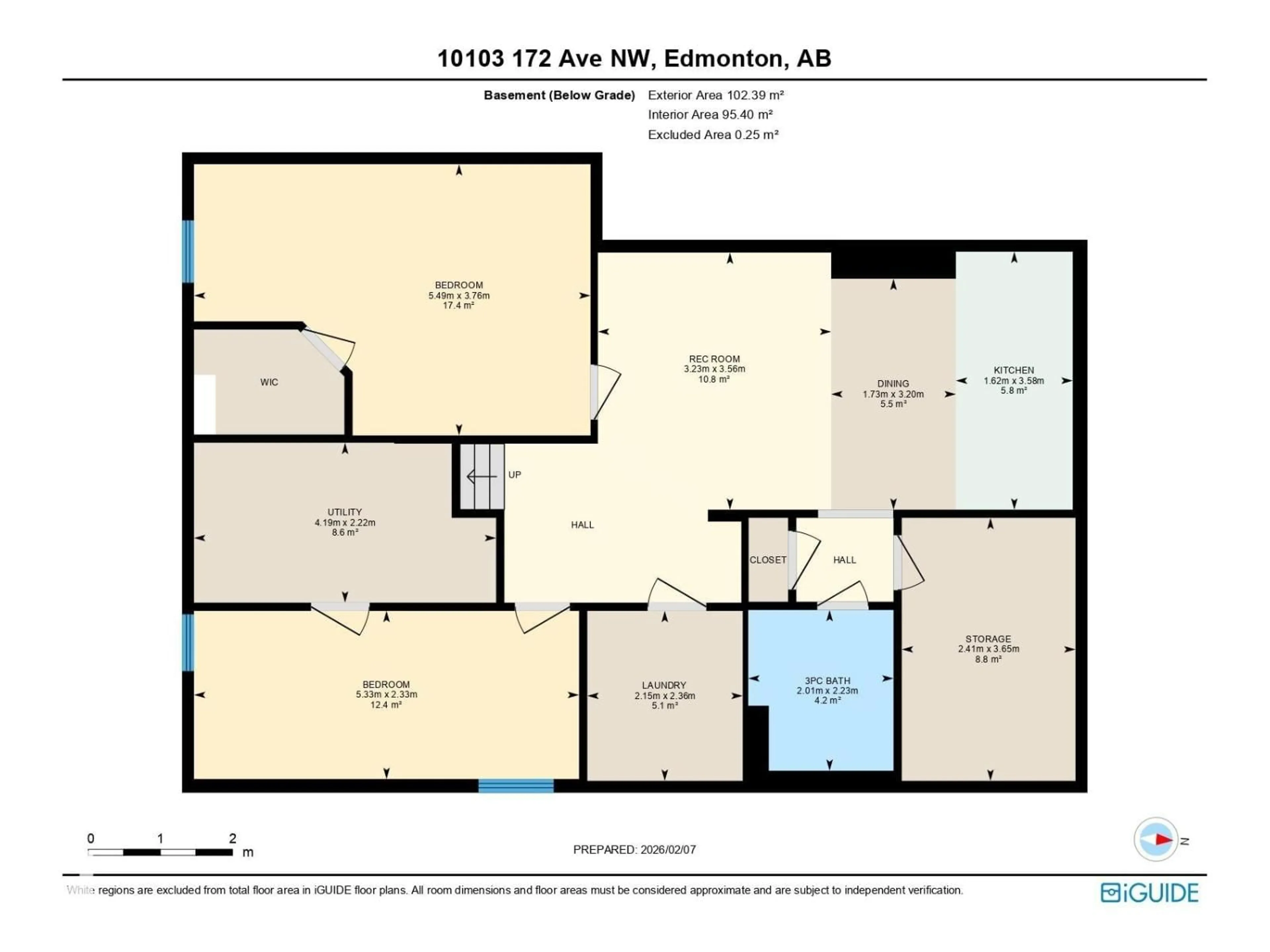 Floor plan for NW - 10103 172 AV, Edmonton Alberta T5X4V7