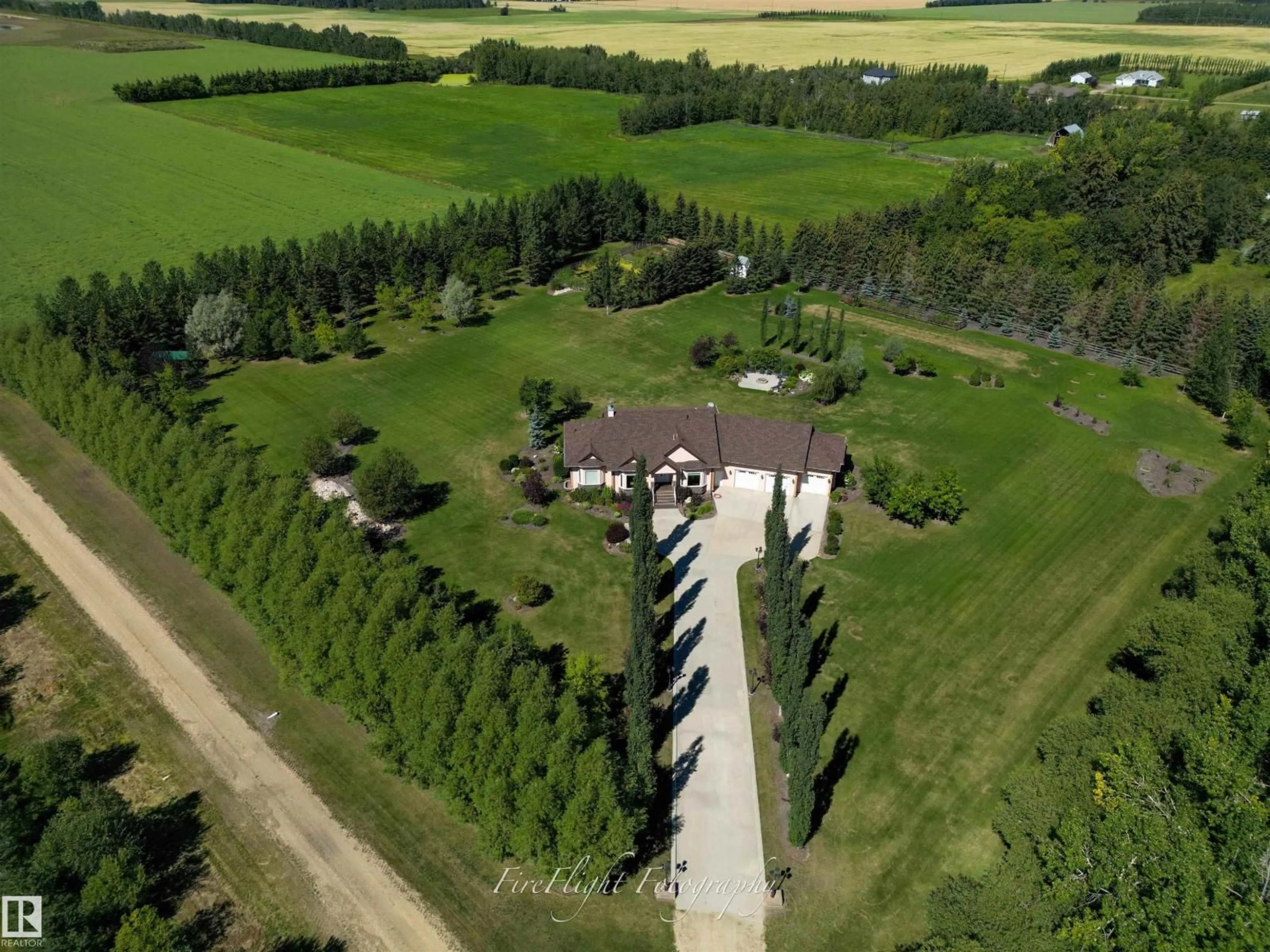 A pic from outside/outdoor area/front of a property/back of a property/a pic from drone, unknown for 60110 RR265 RD, Rural Westlock County Alberta T7P2P4
