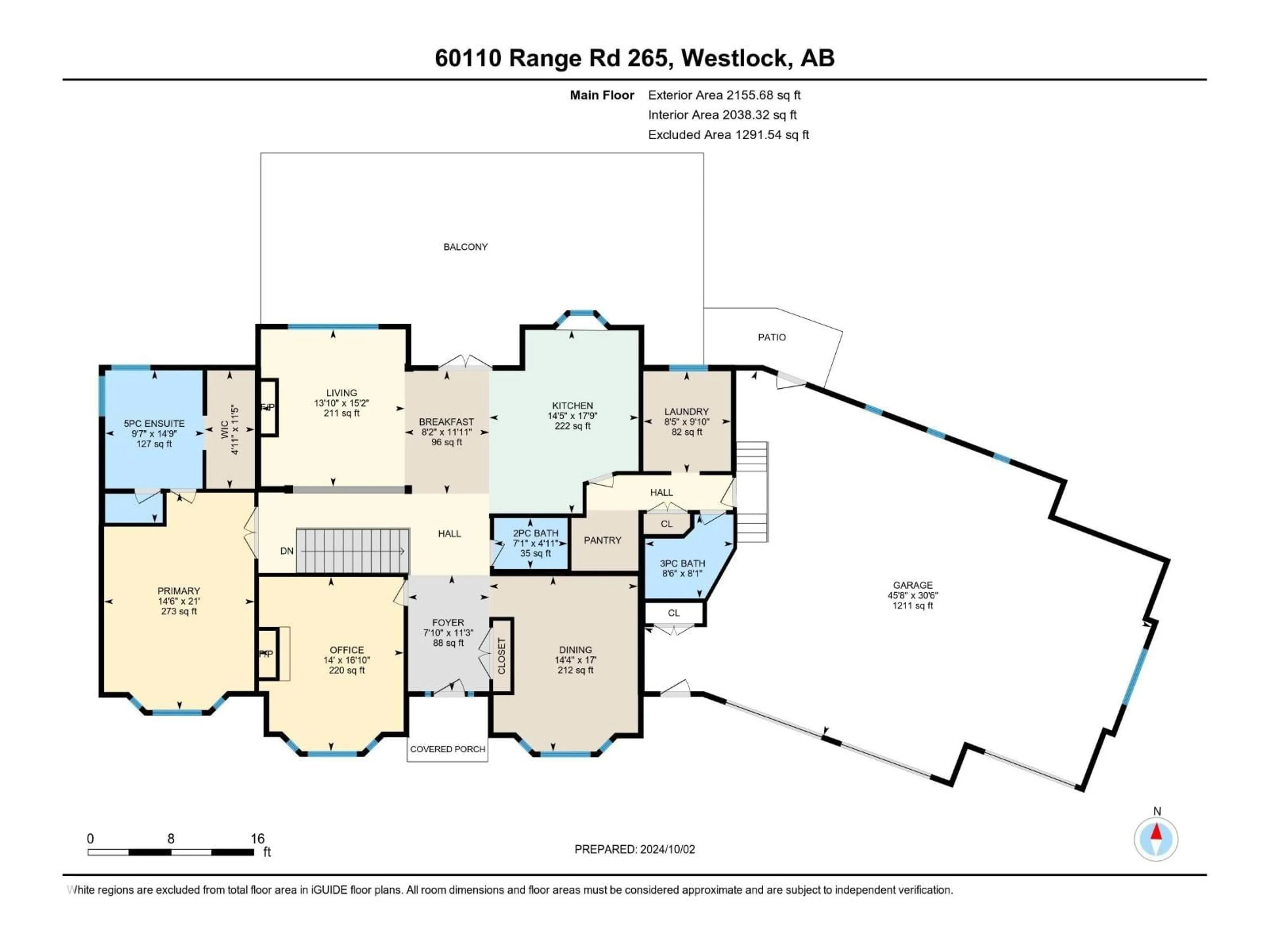 Floor plan for 60110 RR265 RD, Rural Westlock County Alberta T7P2P4