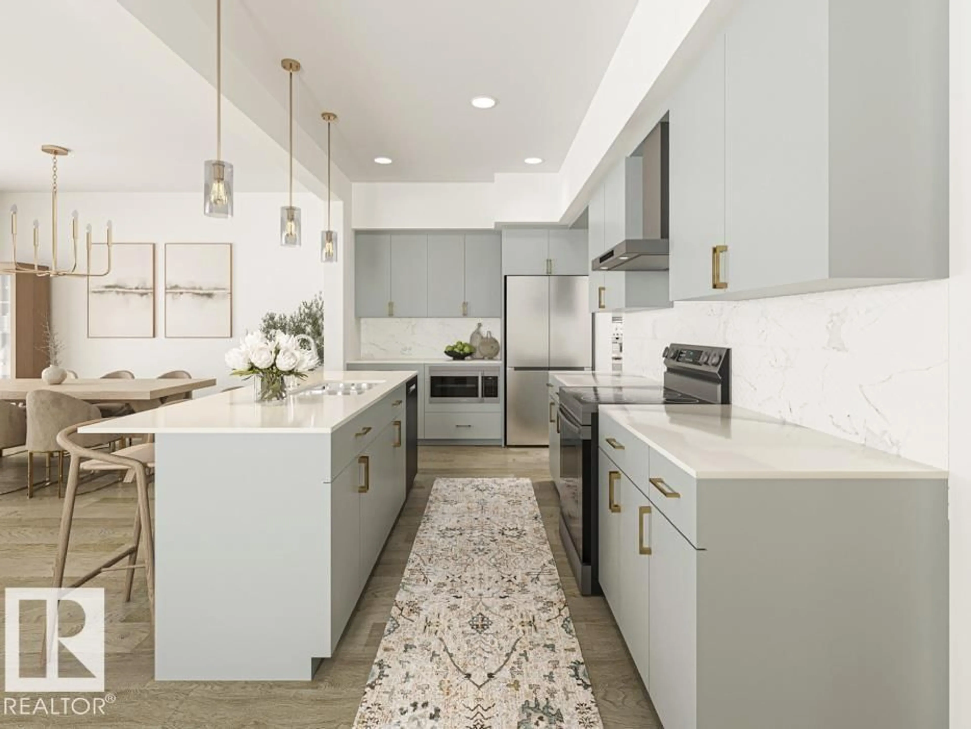 Contemporary kitchen, ceramic/tile floor for NW - 2720 194 ST, Edmonton Alberta T6M3B1