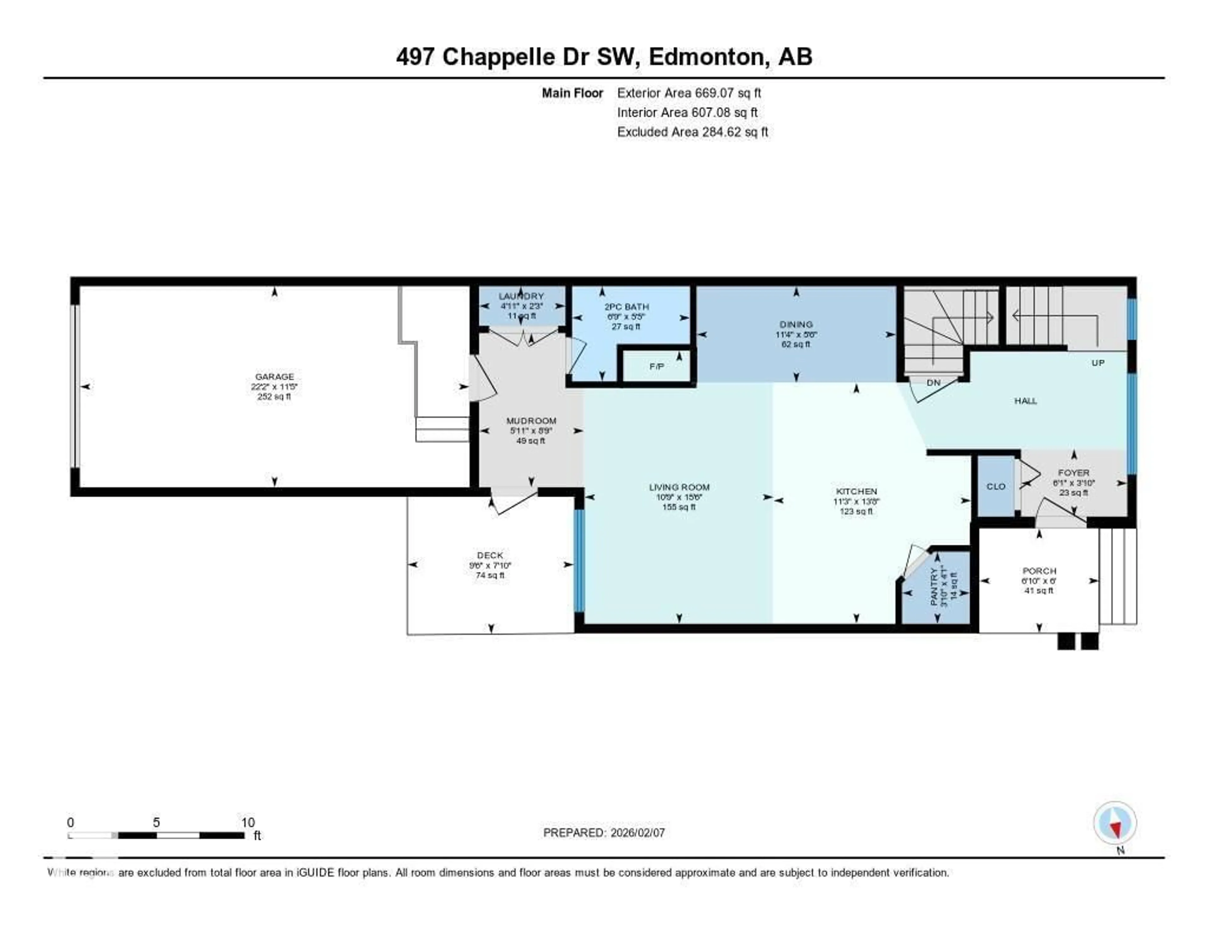 Floor plan for 497 CHAPPELLE DR, Edmonton Alberta T6W2B3