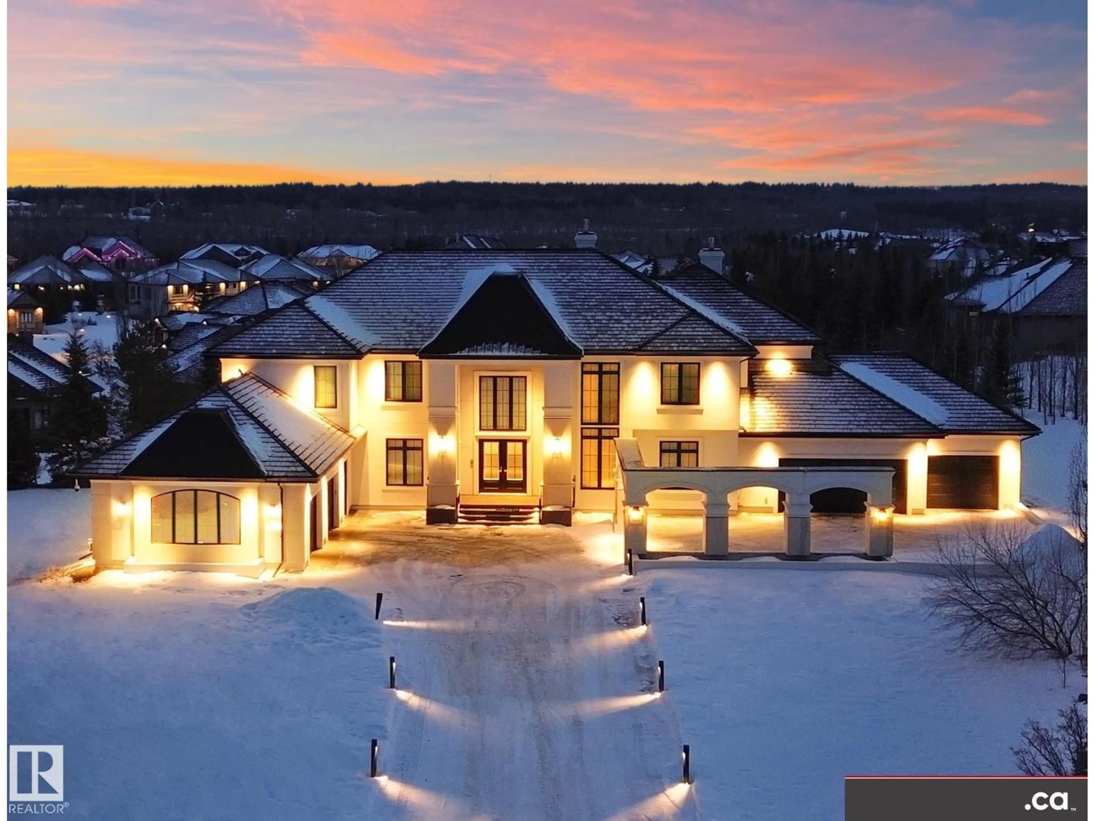 A pic from outside/outdoor area/front of a property/back of a property/a pic from drone, unknown for 136 RIVER HEIGHTS LANE, Rural Sturgeon County Alberta T8T0B9