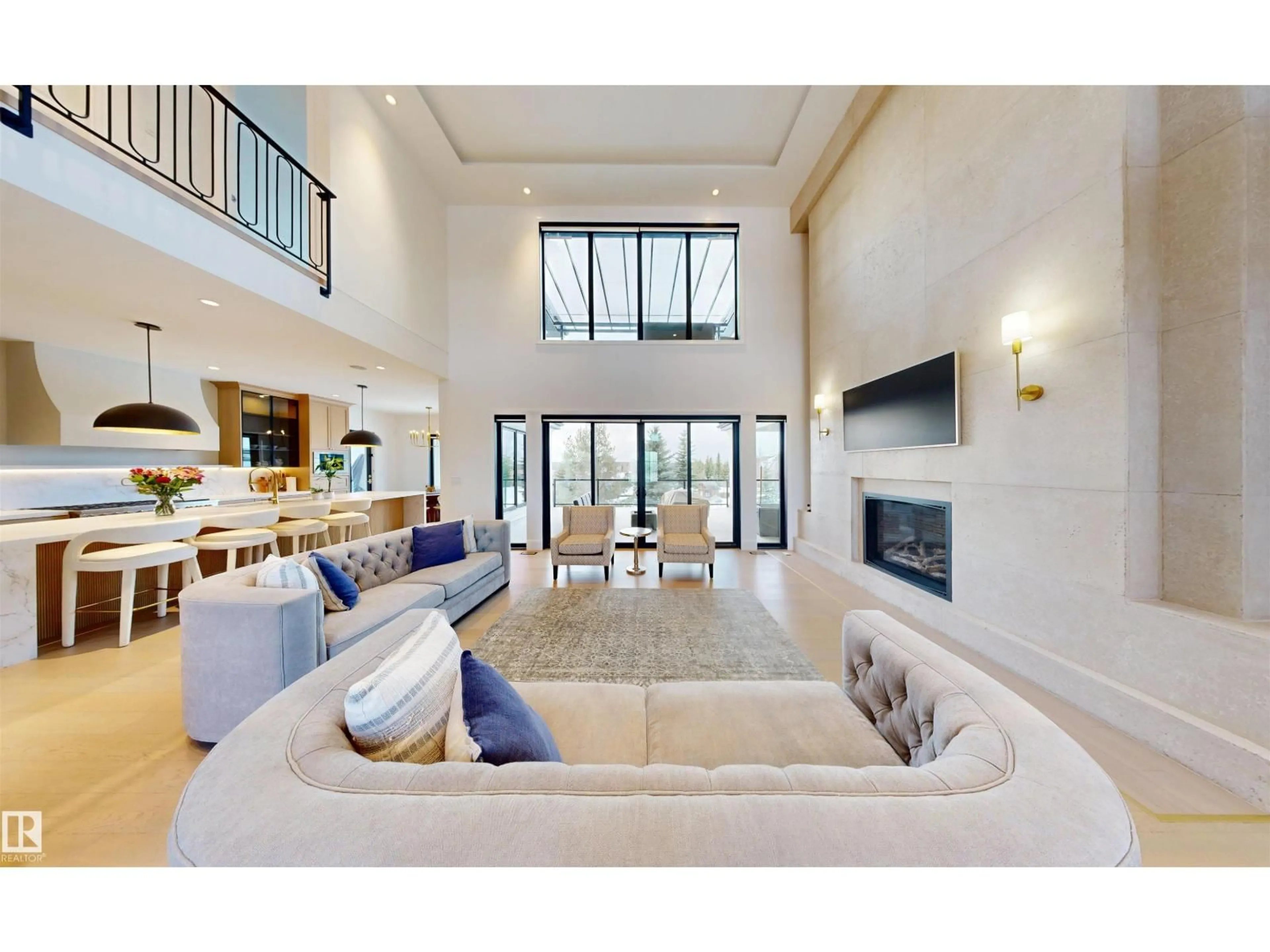 Living room with furniture, unknown for 136 RIVER HEIGHTS LANE, Rural Sturgeon County Alberta T8T0B9