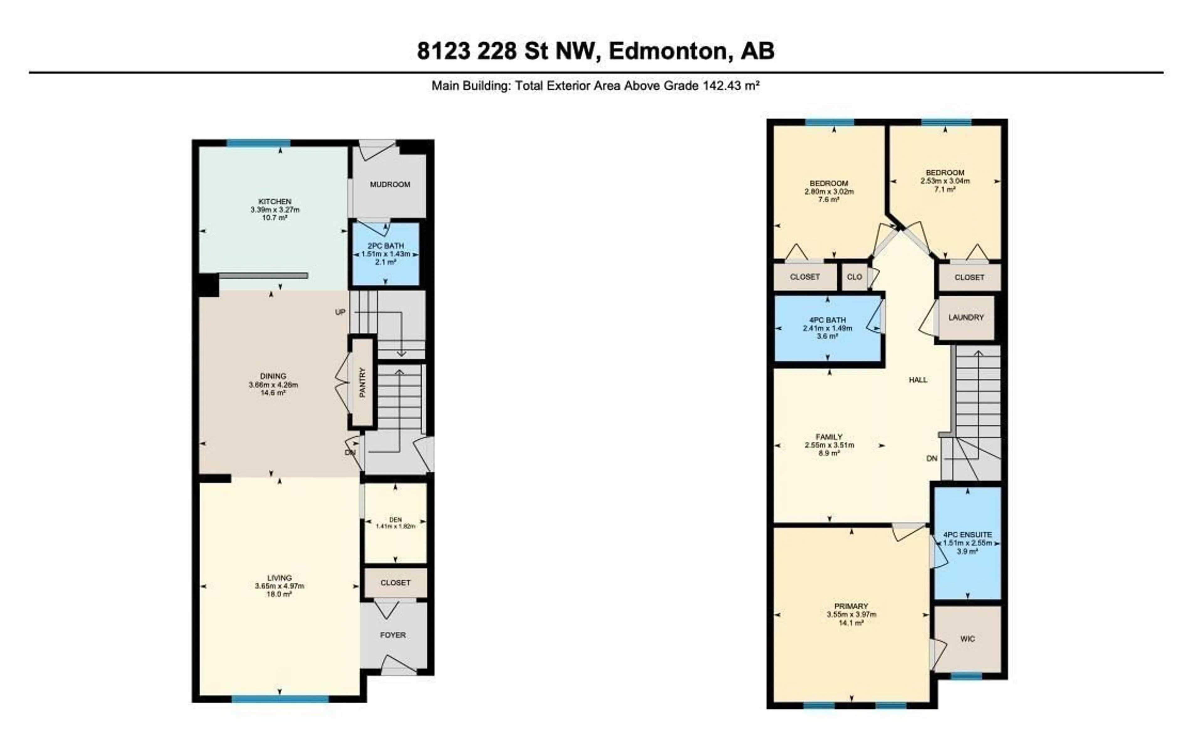 Floor plan for 8123 228 STREET, Edmonton Alberta T5T7X8