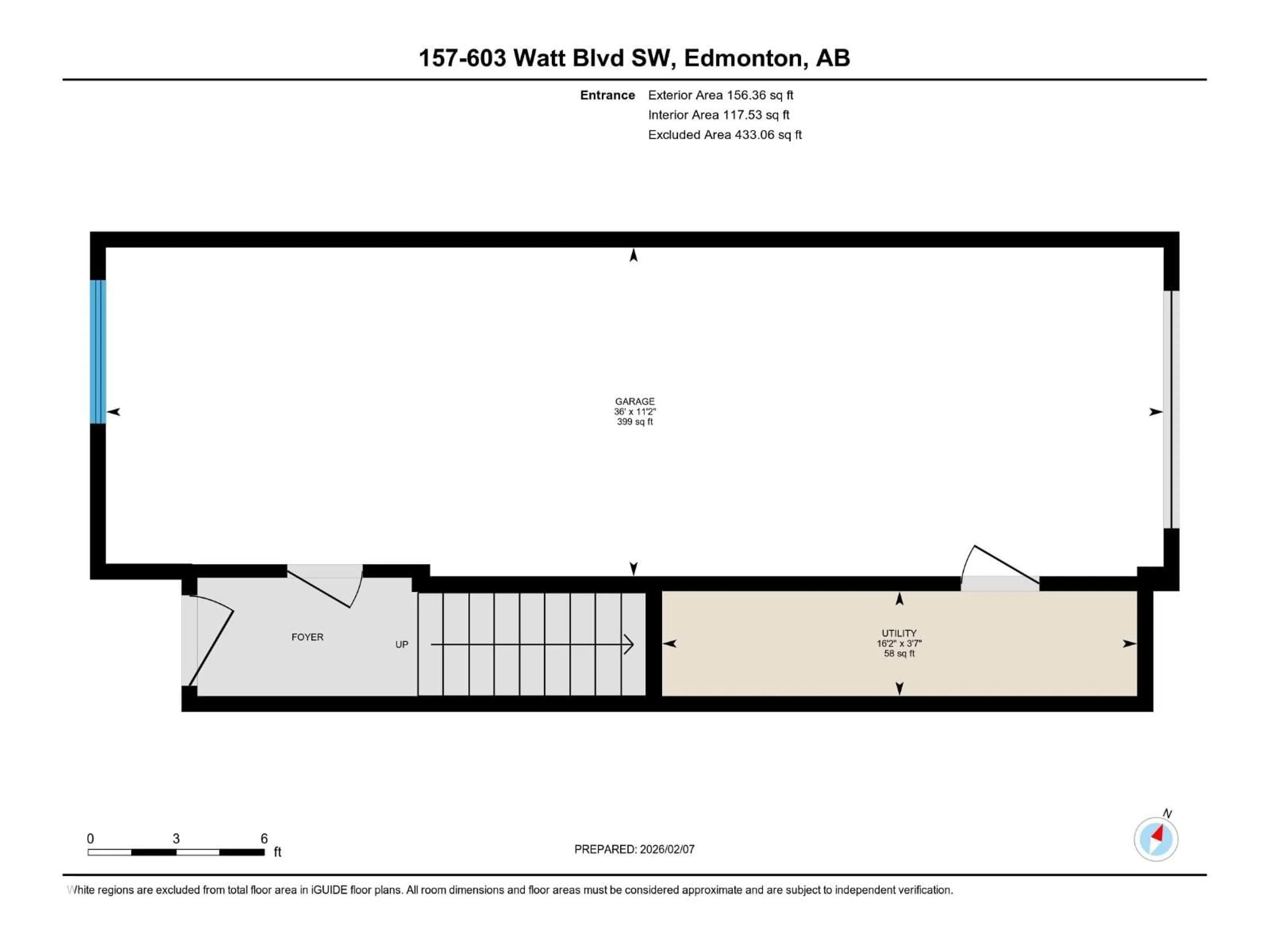 Floor plan for 603 - 157 WATT BV, Edmonton Alberta T6X0P3