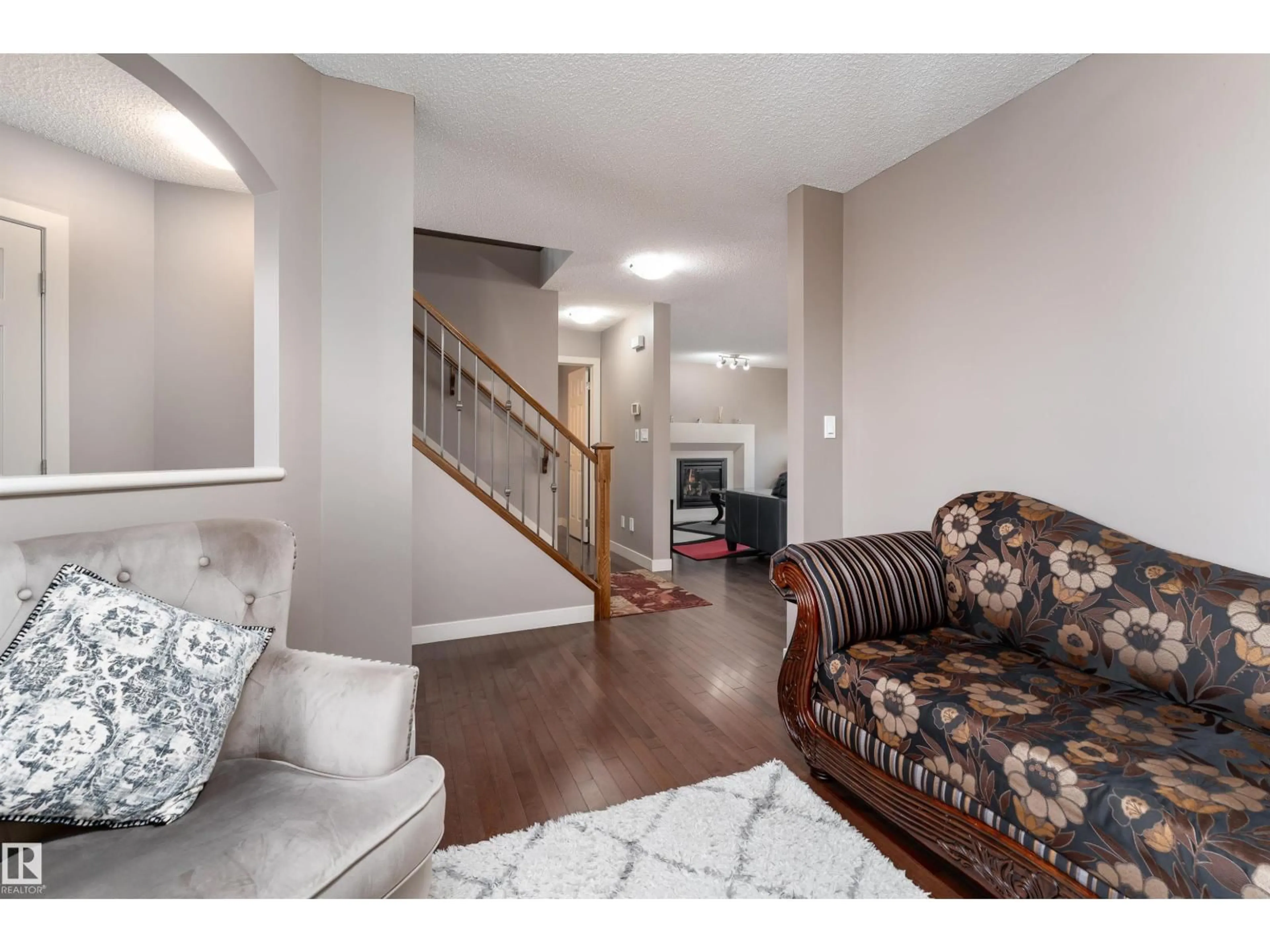 Living room with furniture, unknown for SW - 6811 19 AV, Edmonton Alberta T6X0L8