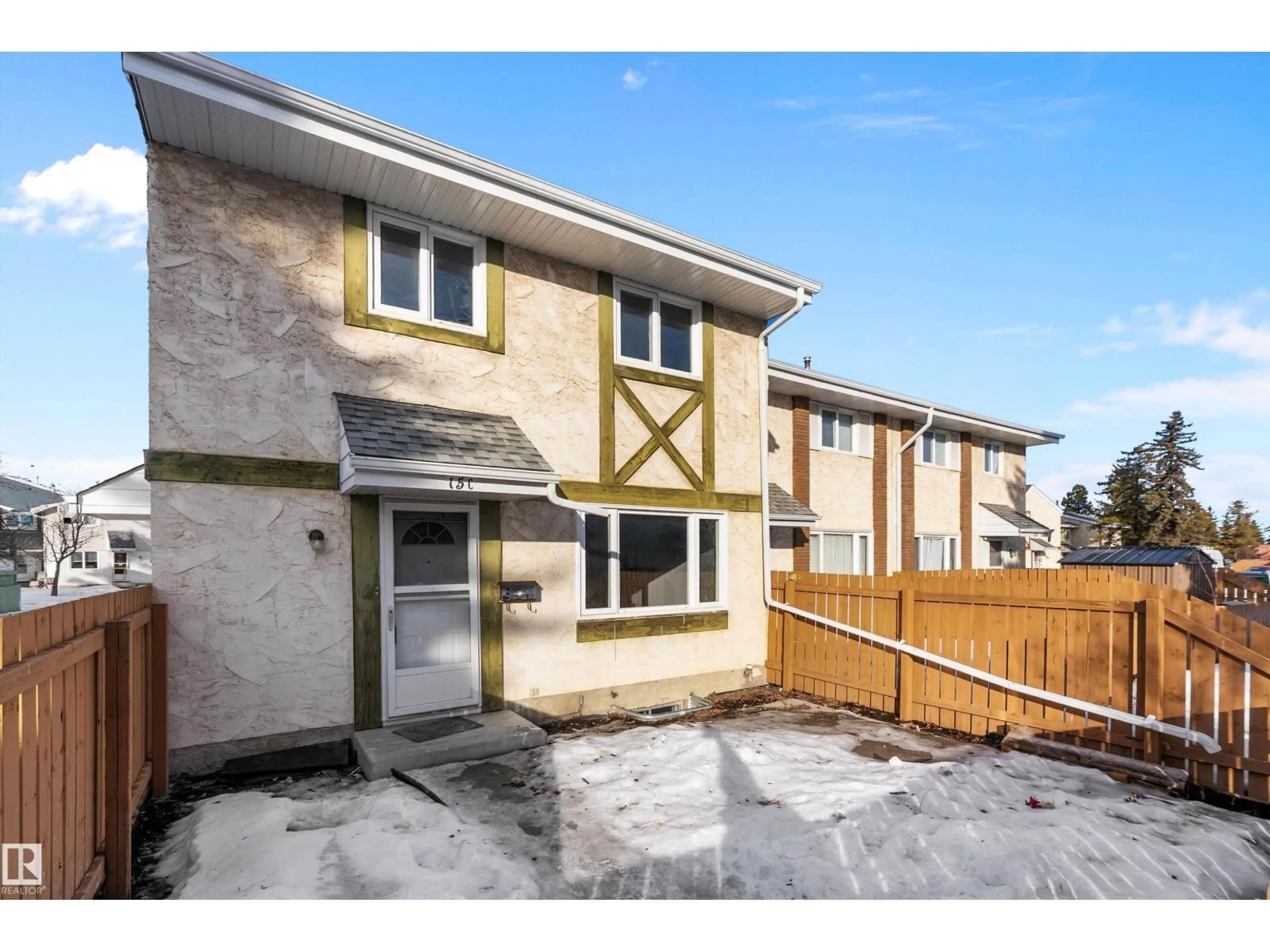 A pic from outside/outdoor area/front of a property/back of a property/a pic from drone, street for C - 15 CALLINGWOOD CT, Edmonton Alberta T5T0H5