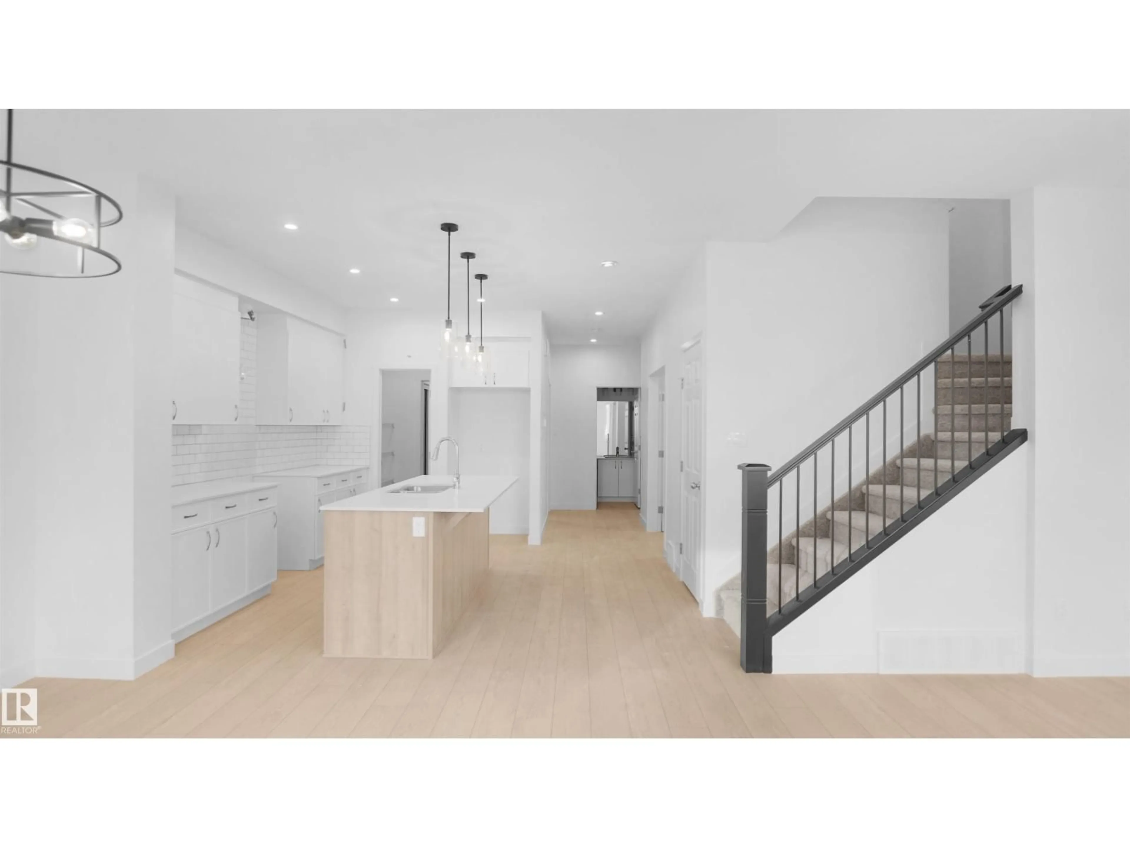 Open concept kitchen, ceramic/tile floor for 4715 KINNEY RD, Edmonton Alberta T6W2J2