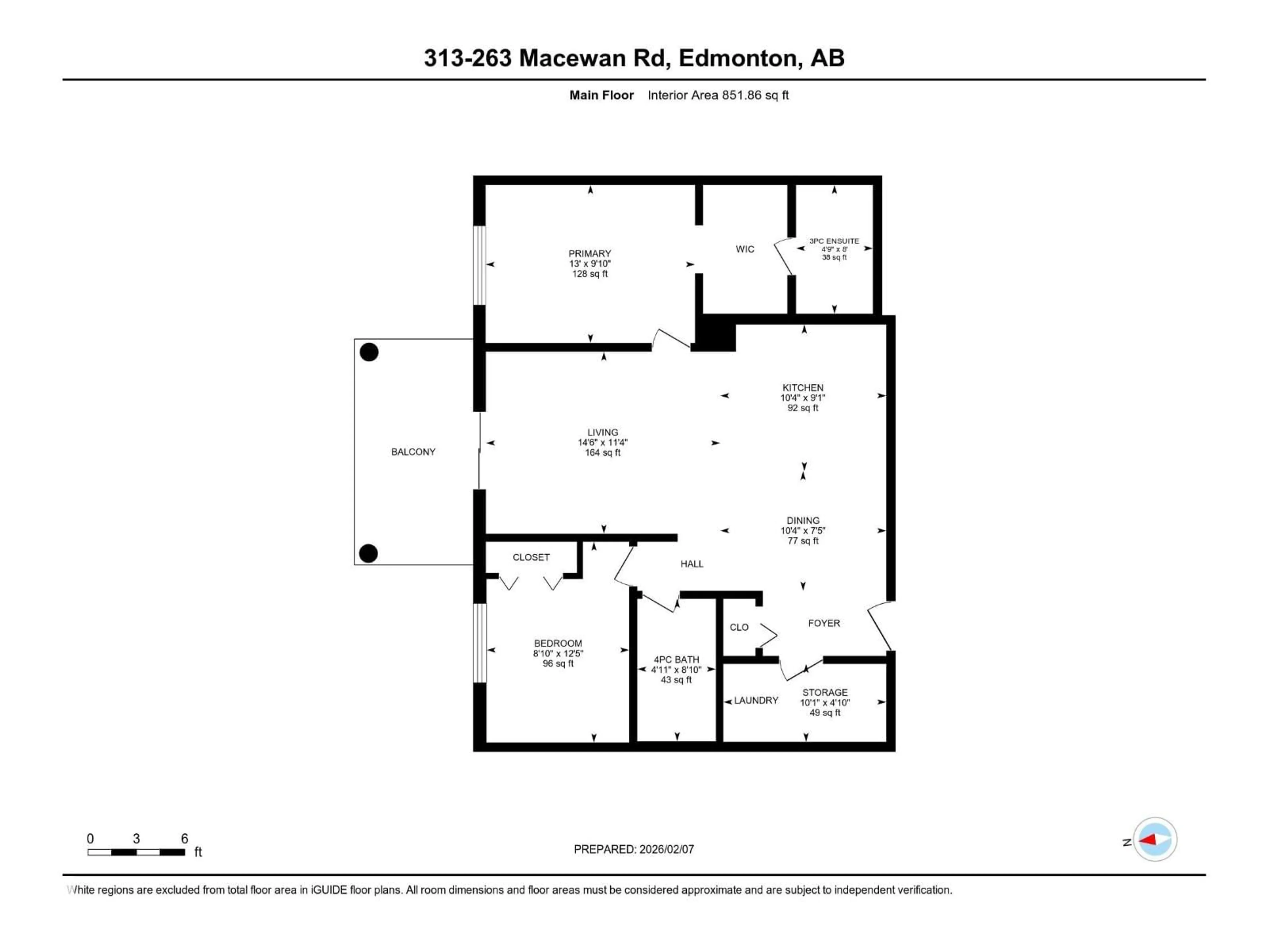 Floor plan for #313 - 263 MACEWAN RD, Edmonton Alberta T6W0C4