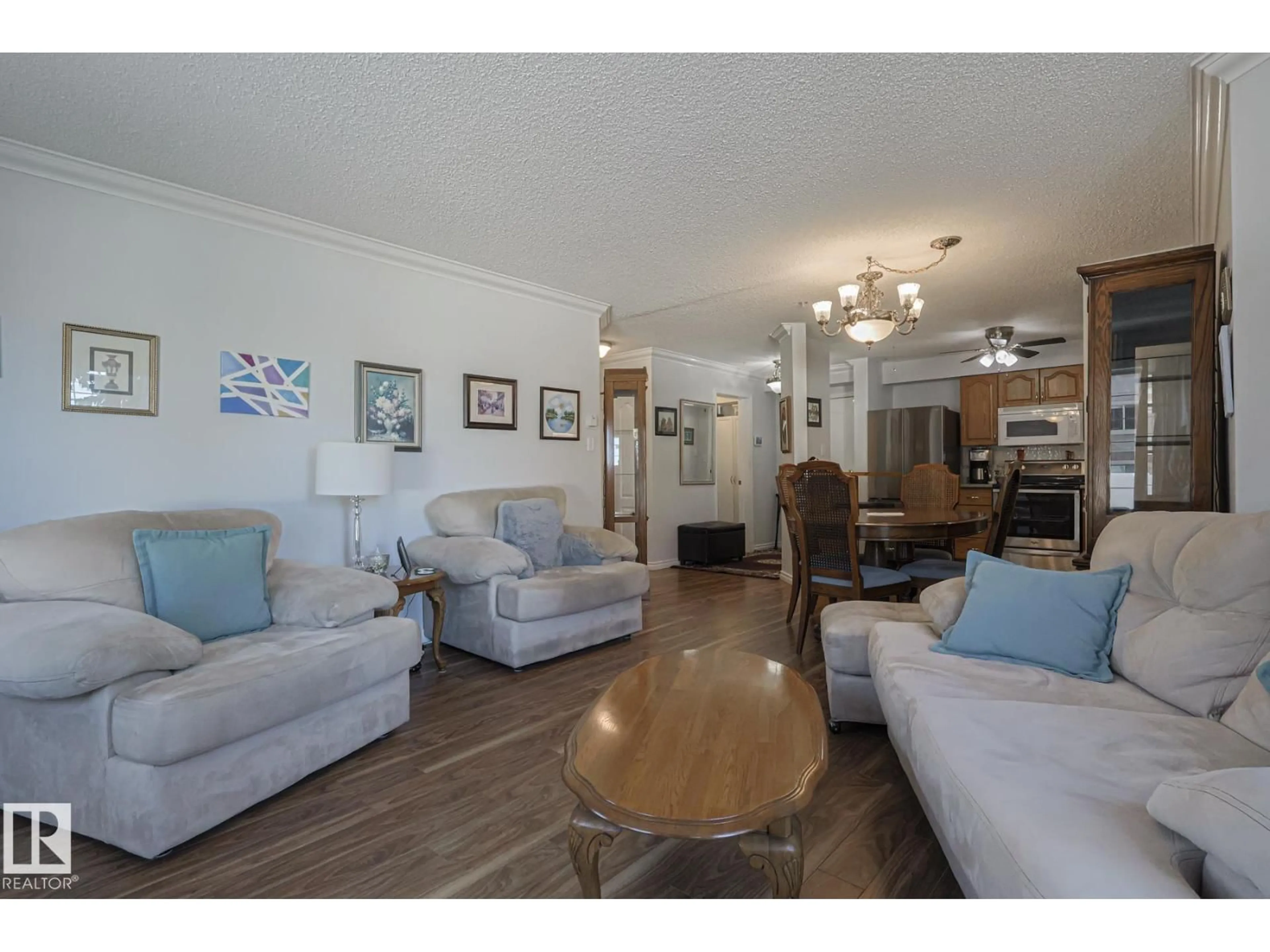 Living room with furniture, unknown for #112 - 17150 94A AV, Edmonton Alberta T5T6L7