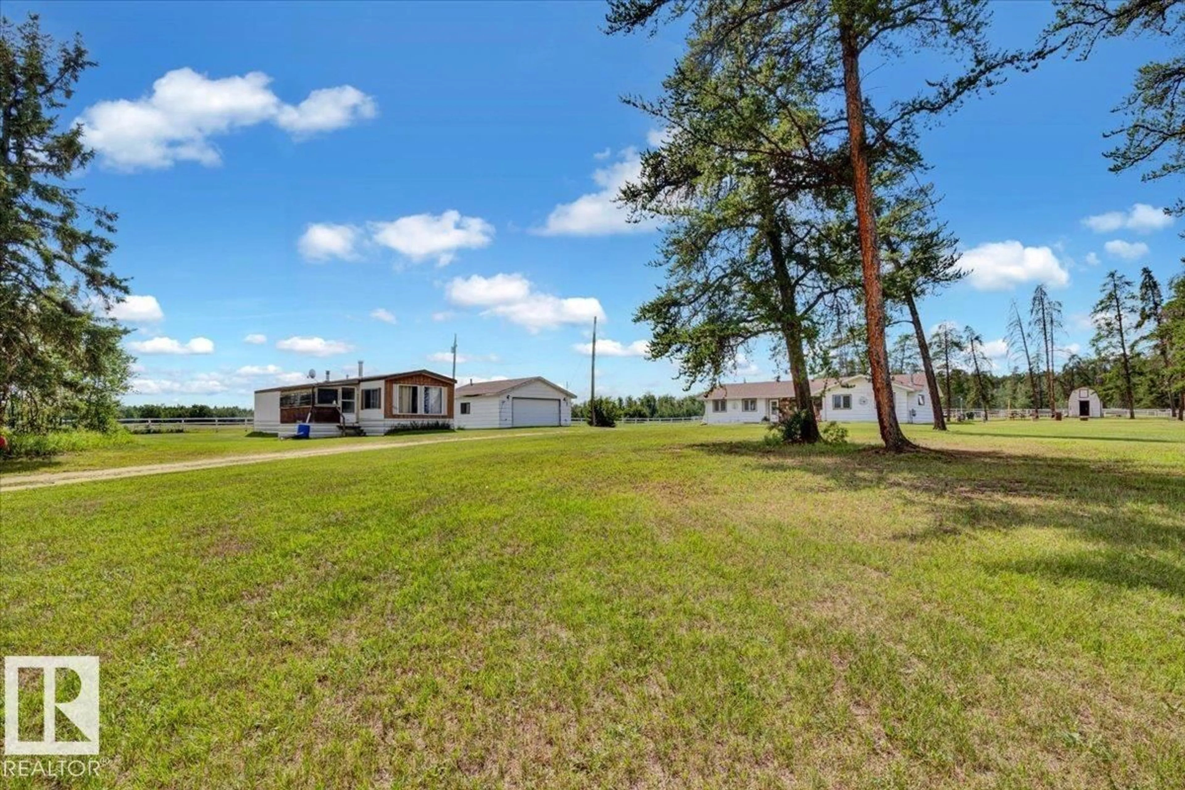 A pic from outside/outdoor area/front of a property/back of a property/a pic from drone, water/lake/river/ocean view for 57128 RGE ROAD 225, Rural Sturgeon County Alberta T0A1N5