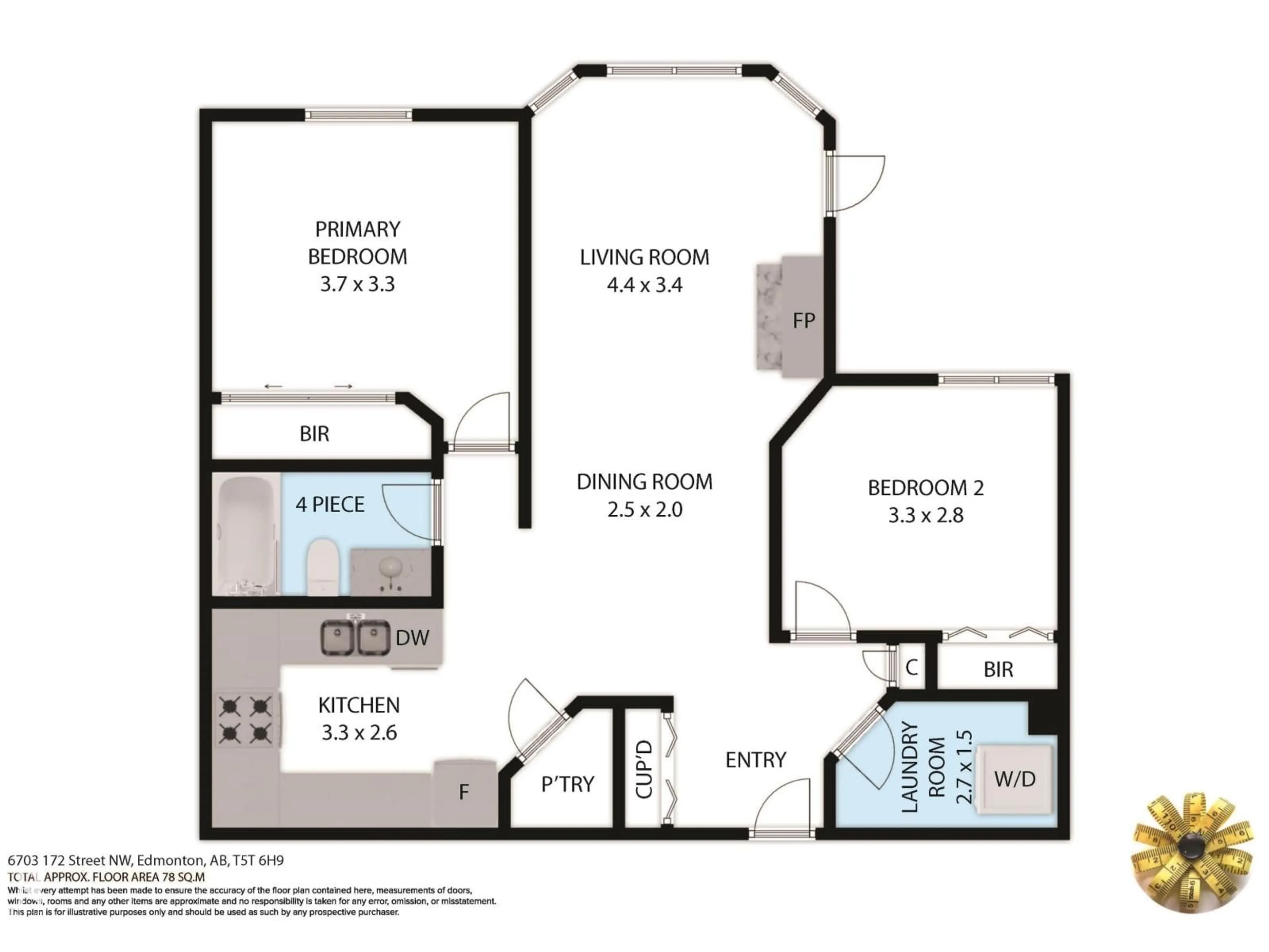 Floor plan for #120 - 6703 172 ST, Edmonton Alberta T5T6H9