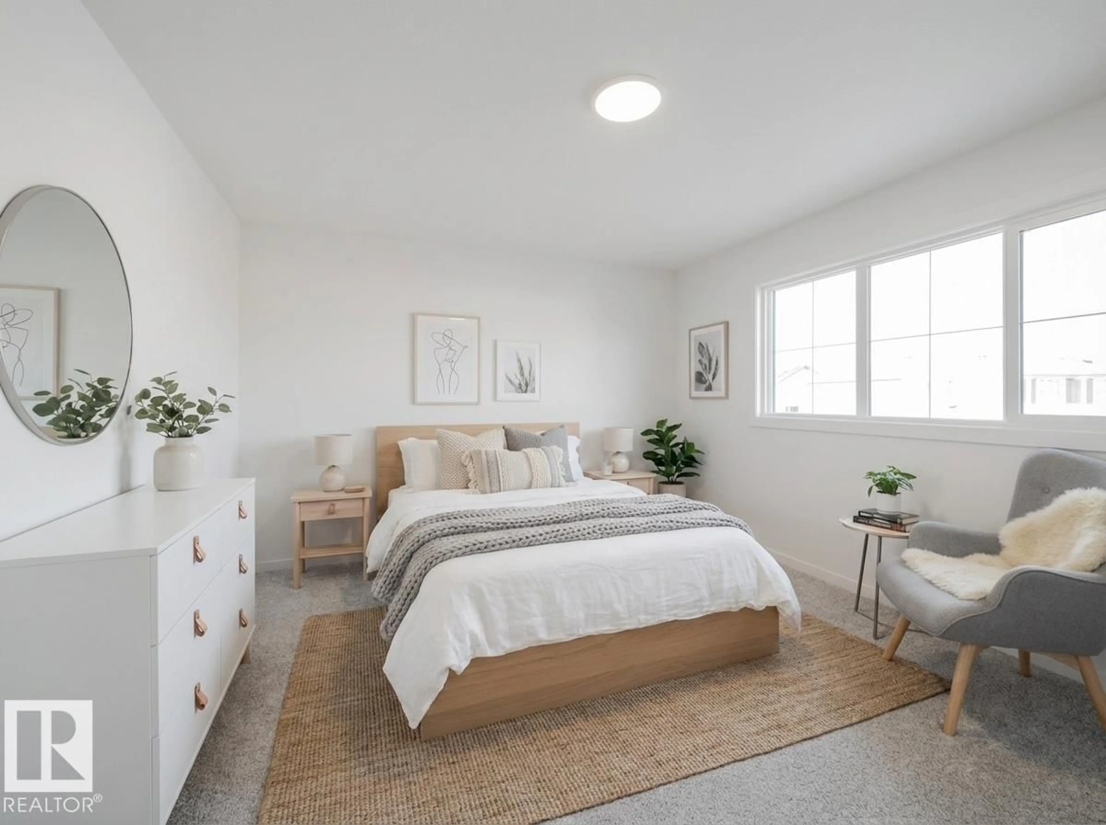 Bedroom with bed, unknown for 675 173 AV, Edmonton Alberta T5Y4E8