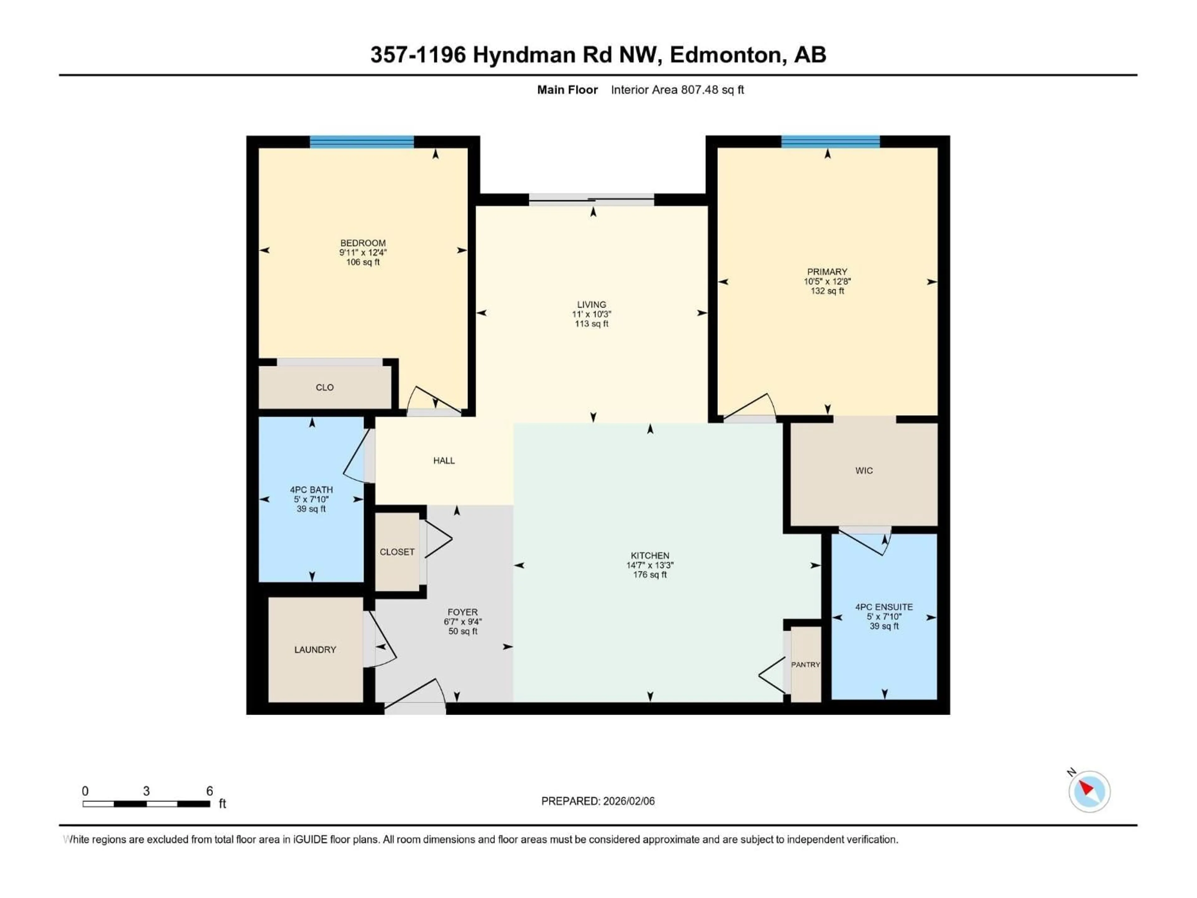 Floor plan for #357 - 1196 HYNDMAN RD, Edmonton Alberta T5A0X8
