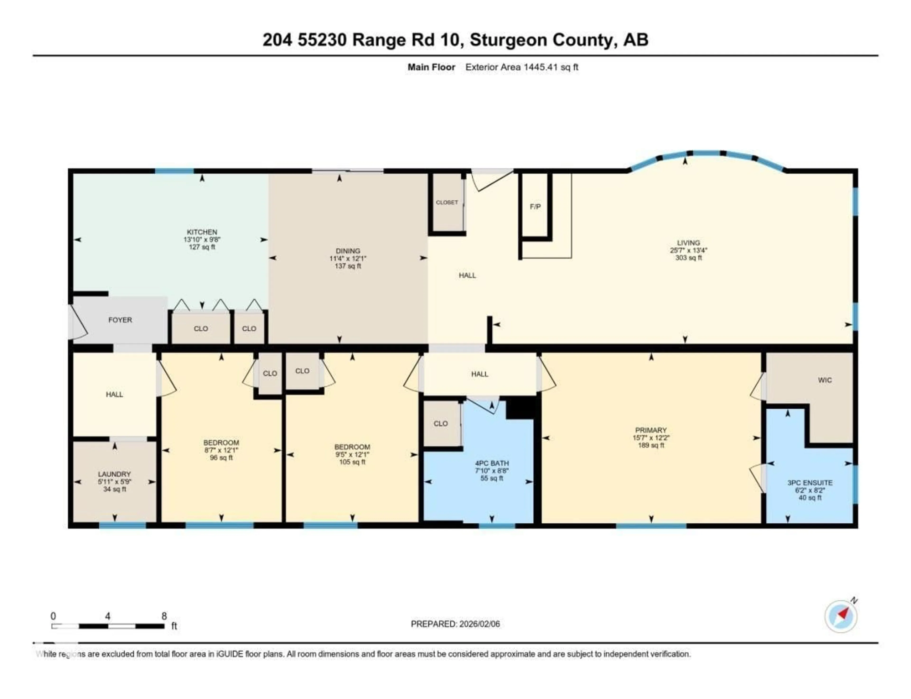 Floor plan for #204 - 55230 RGE ROAD 10, Rural Sturgeon County Alberta T0E1V0