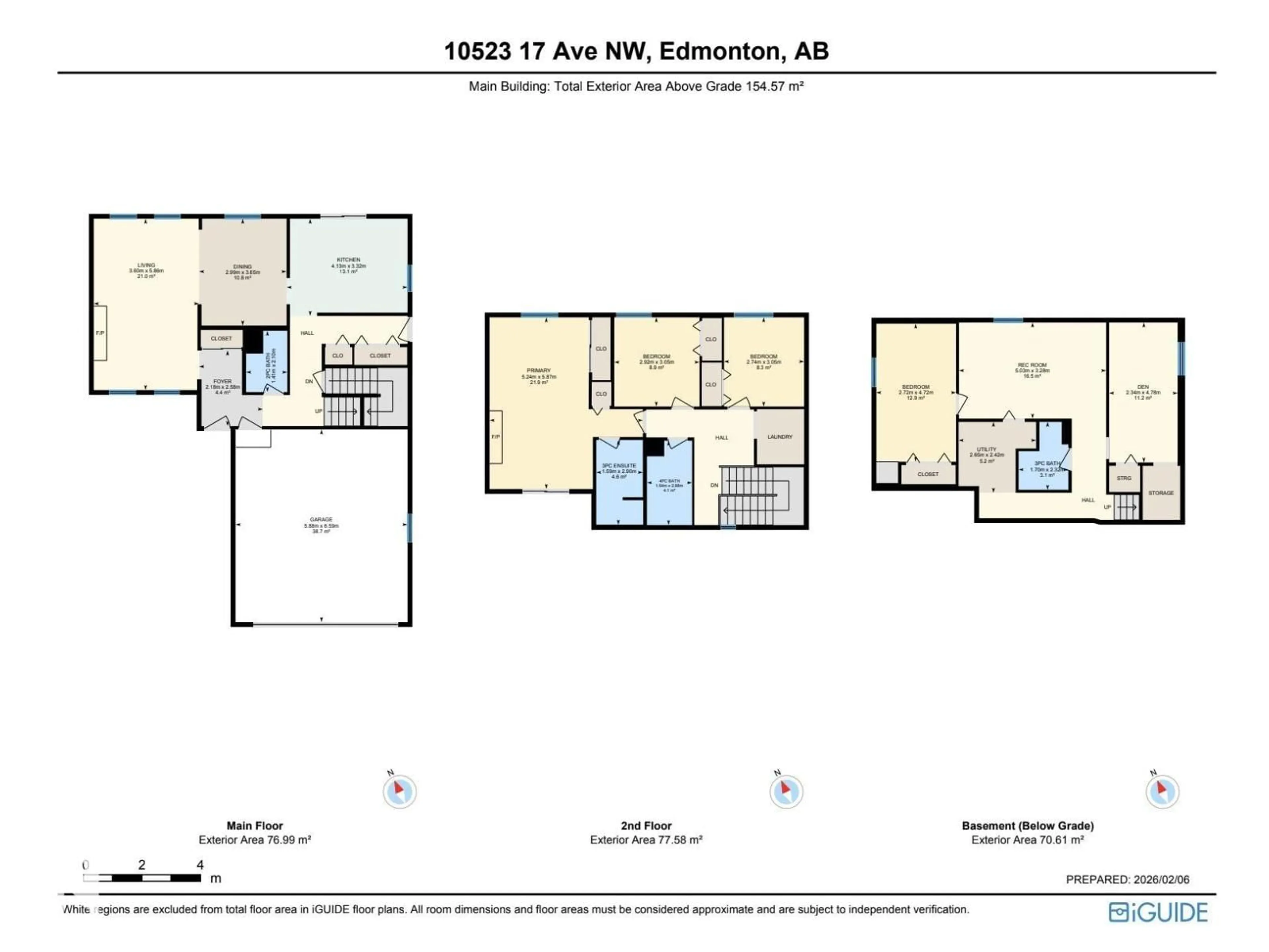Floor plan for 10523 17 AV, Edmonton Alberta T6J5C2