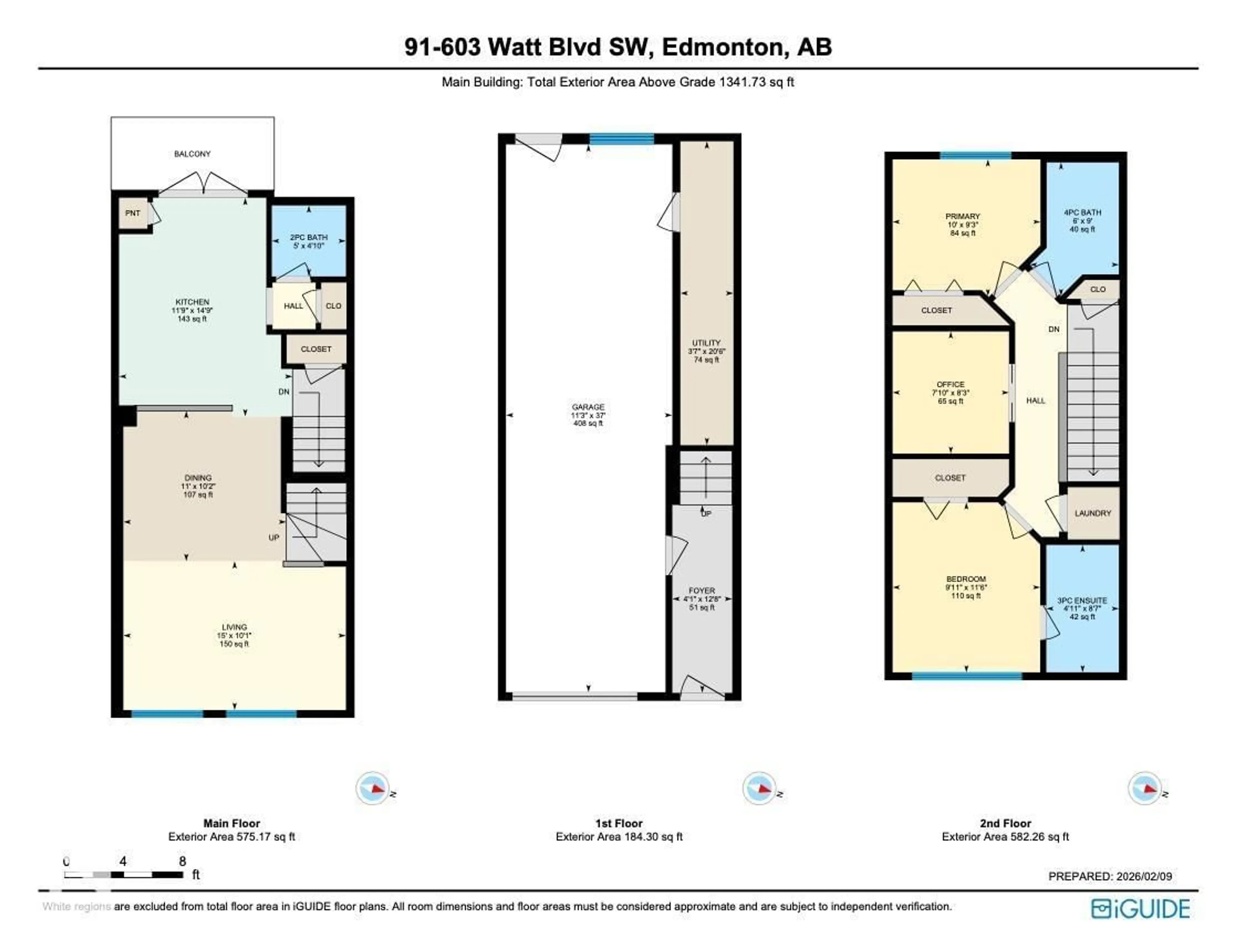 Floor plan for 91 - 603 WATT BV, Edmonton Alberta T6X0P3