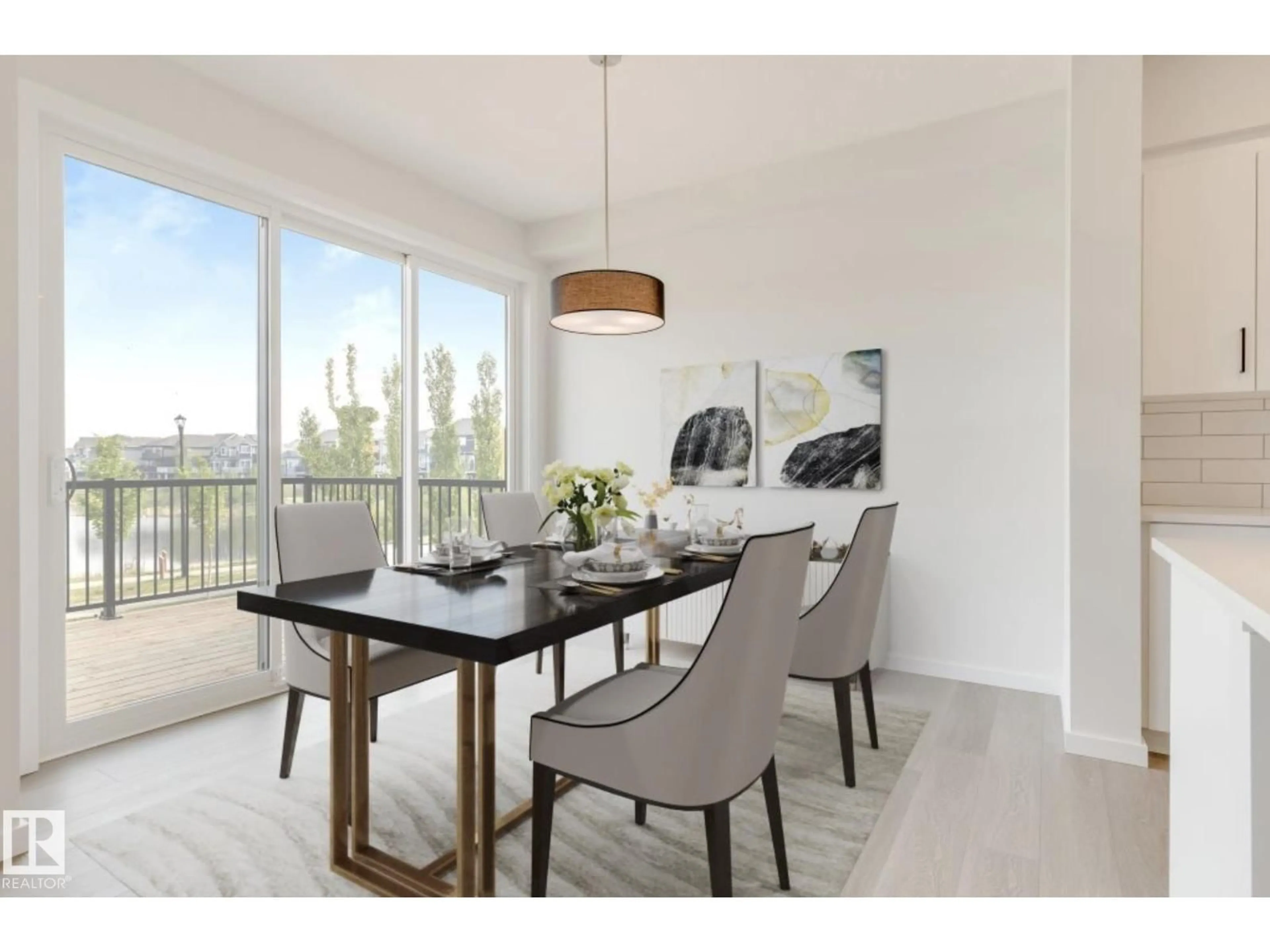 Dining room, wood/laminate floor for 5433 HAWTHORN RUN, Edmonton Alberta T6X3K5