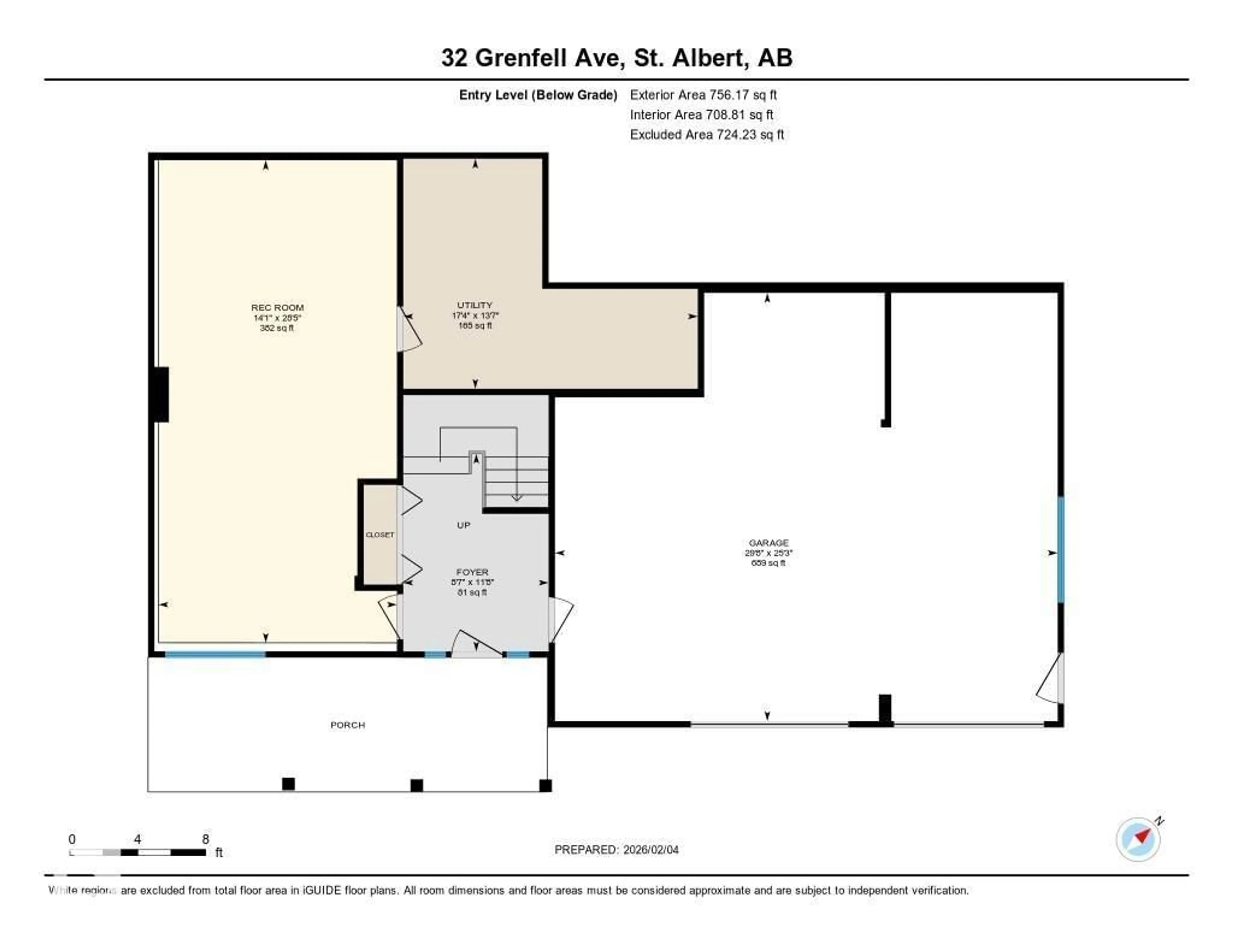 Floor plan for 32 GRENFELL AV, St. Albert Alberta T8N0Z2