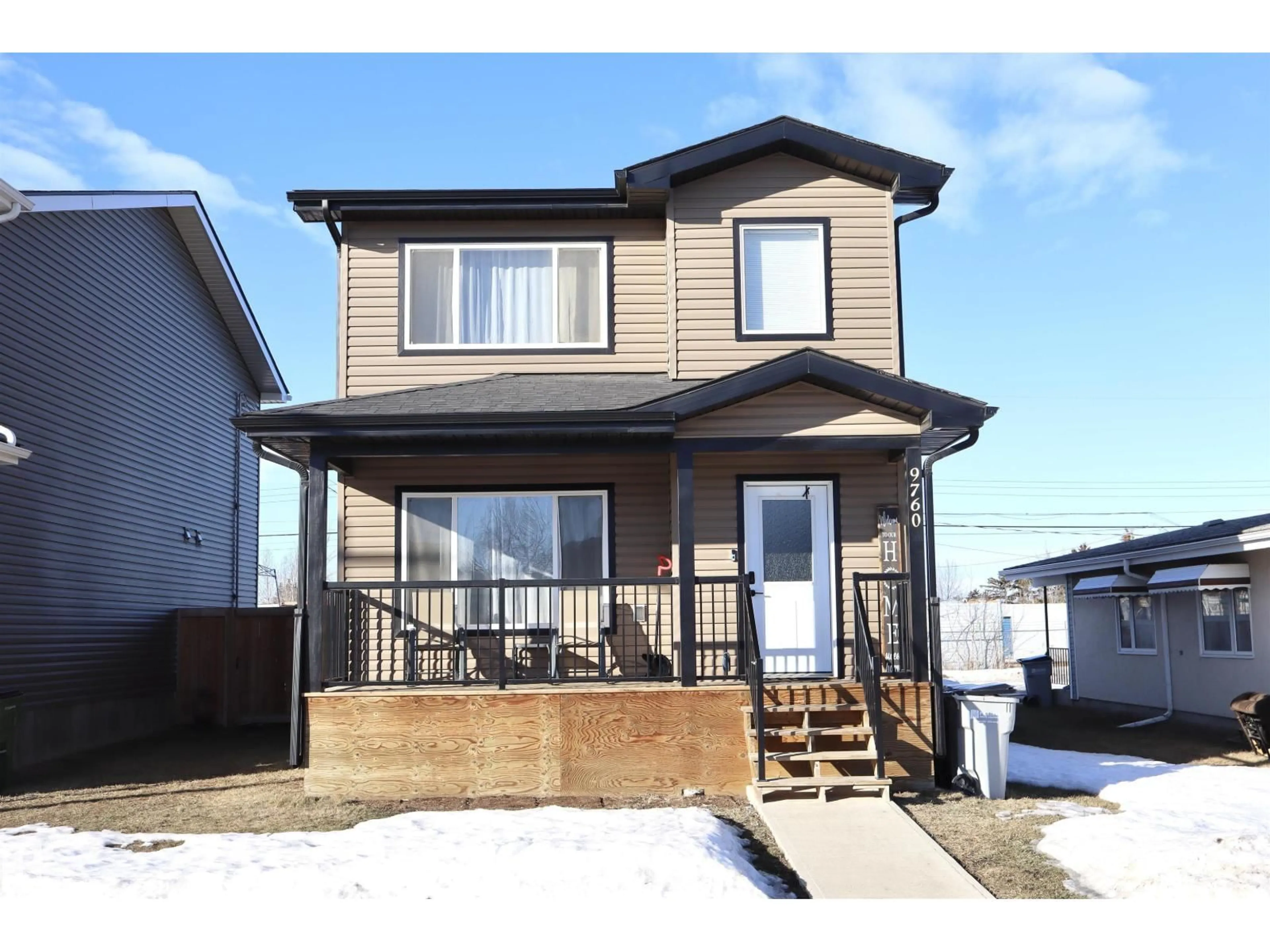 Home with vinyl exterior material, street for 9760 107 STREET, Westlock Alberta T7P1R5