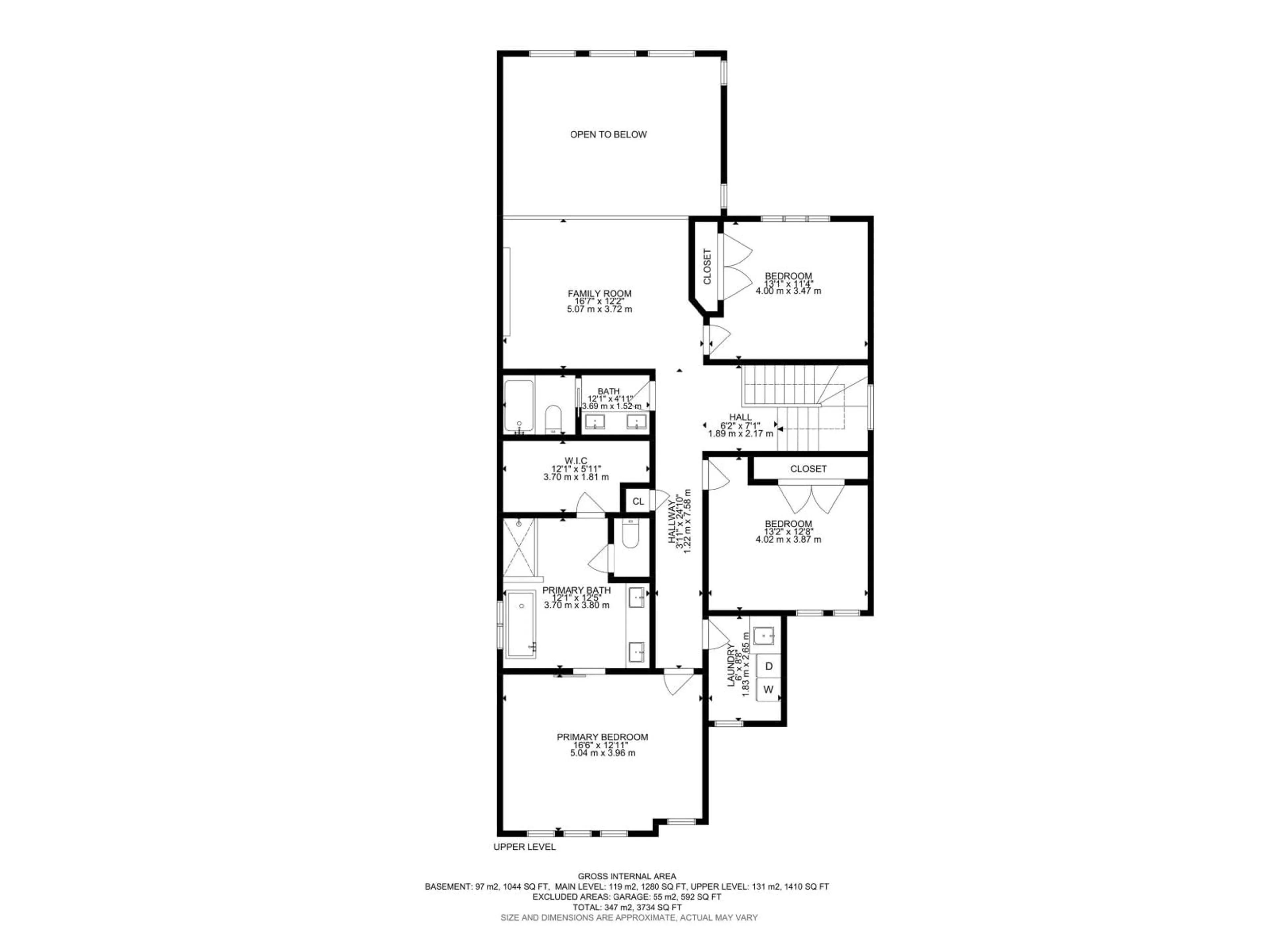 Floor plan for 17107 3 ST, Edmonton Alberta T5Y4G8