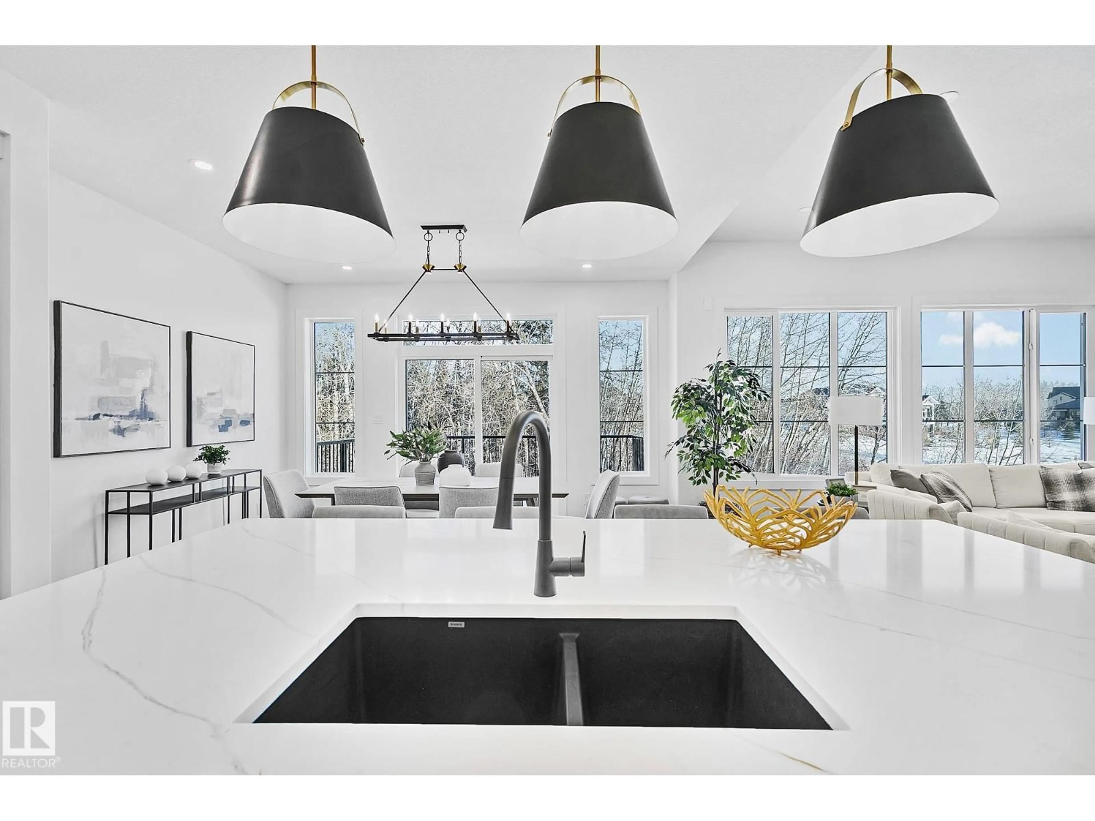 Contemporary kitchen, ceramic/tile floor for 6620 CRAWFORD LANDING LD, Edmonton Alberta T6W4L5