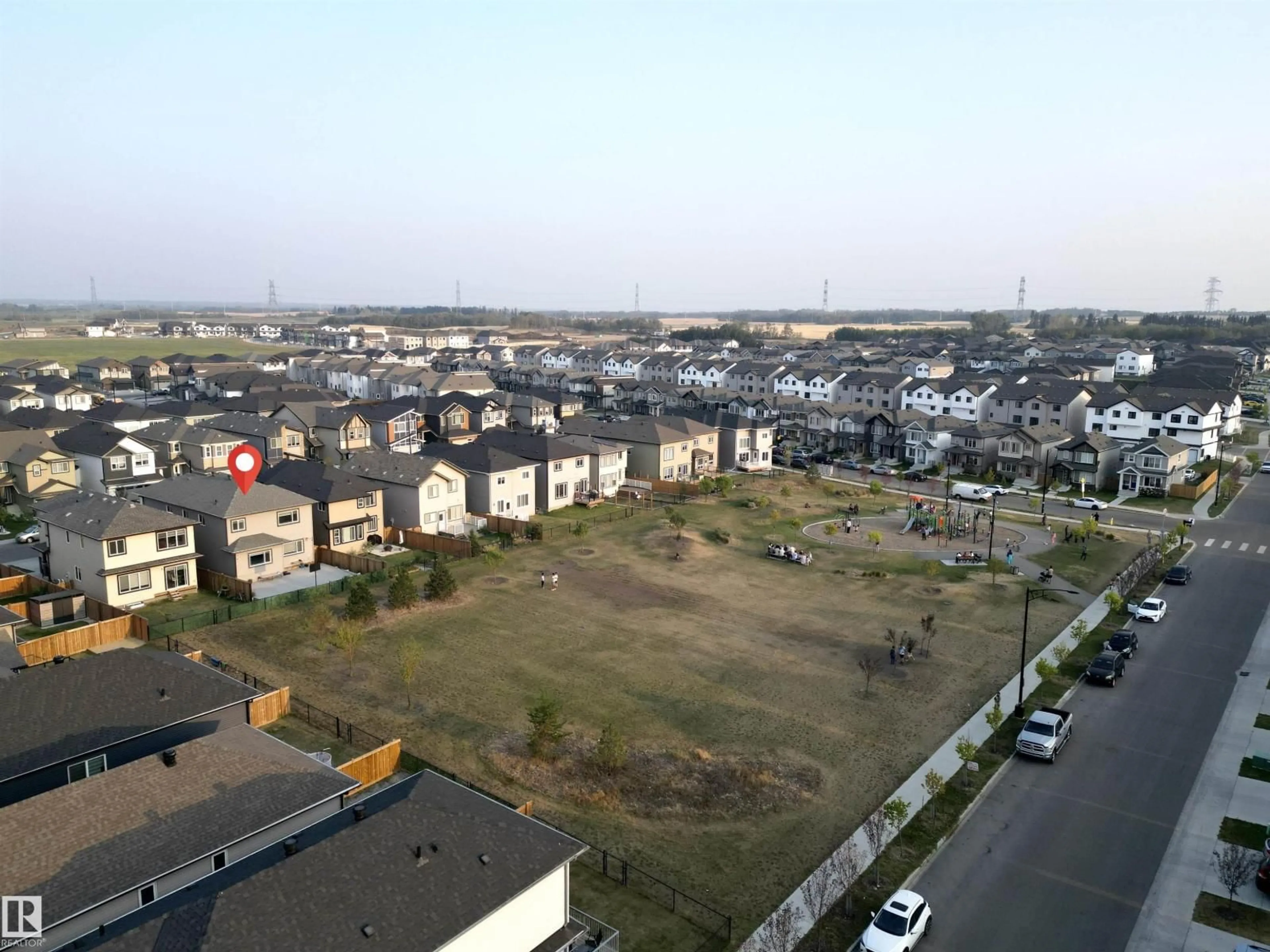 A pic from outside/outdoor area/front of a property/back of a property/a pic from drone, city buildings view from balcony for 1636 14 ST, Edmonton Alberta T6T2N7
