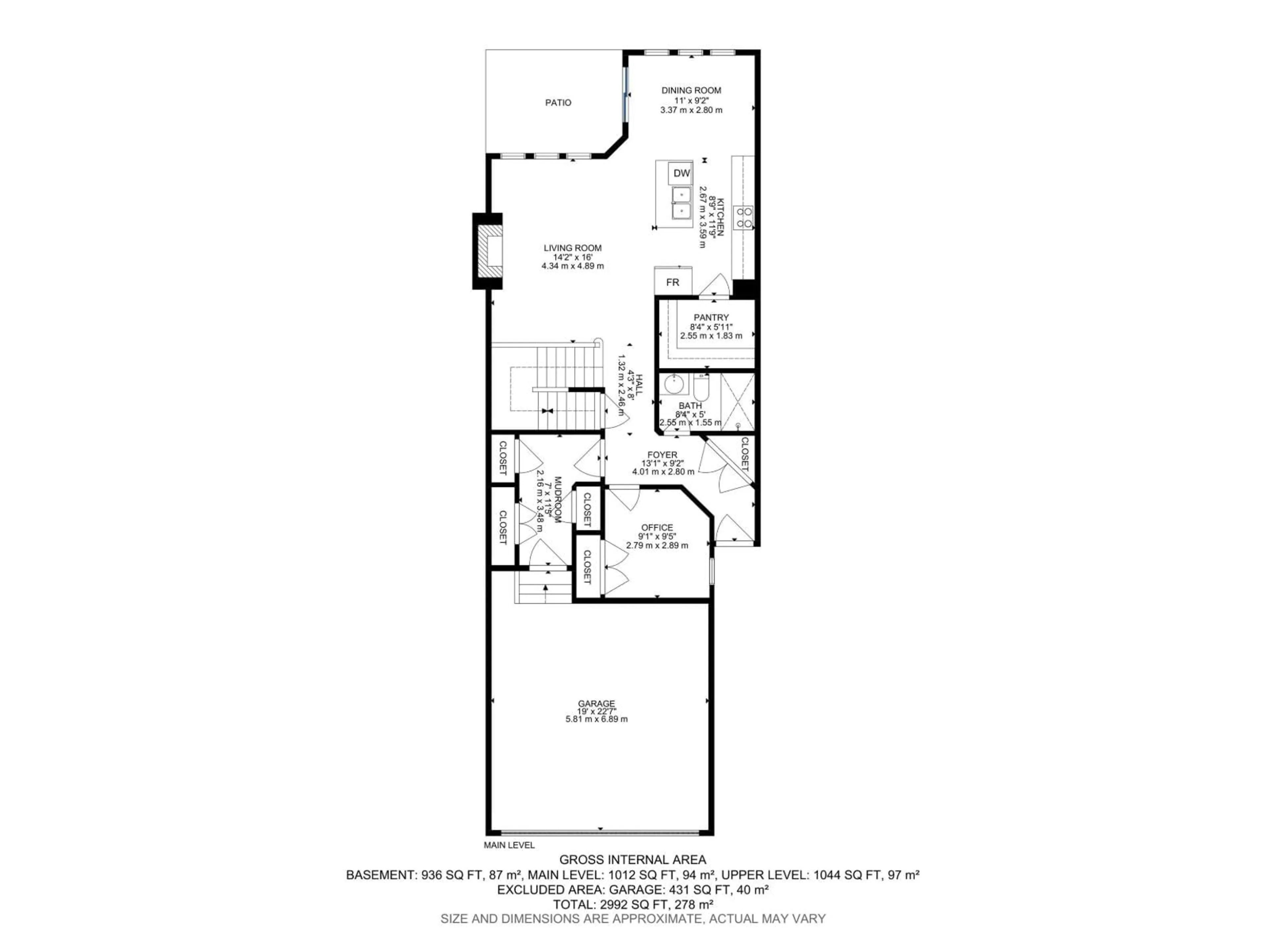 Floor plan for 22 KIWYCK LI, Spruce Grove Alberta T7X3G7