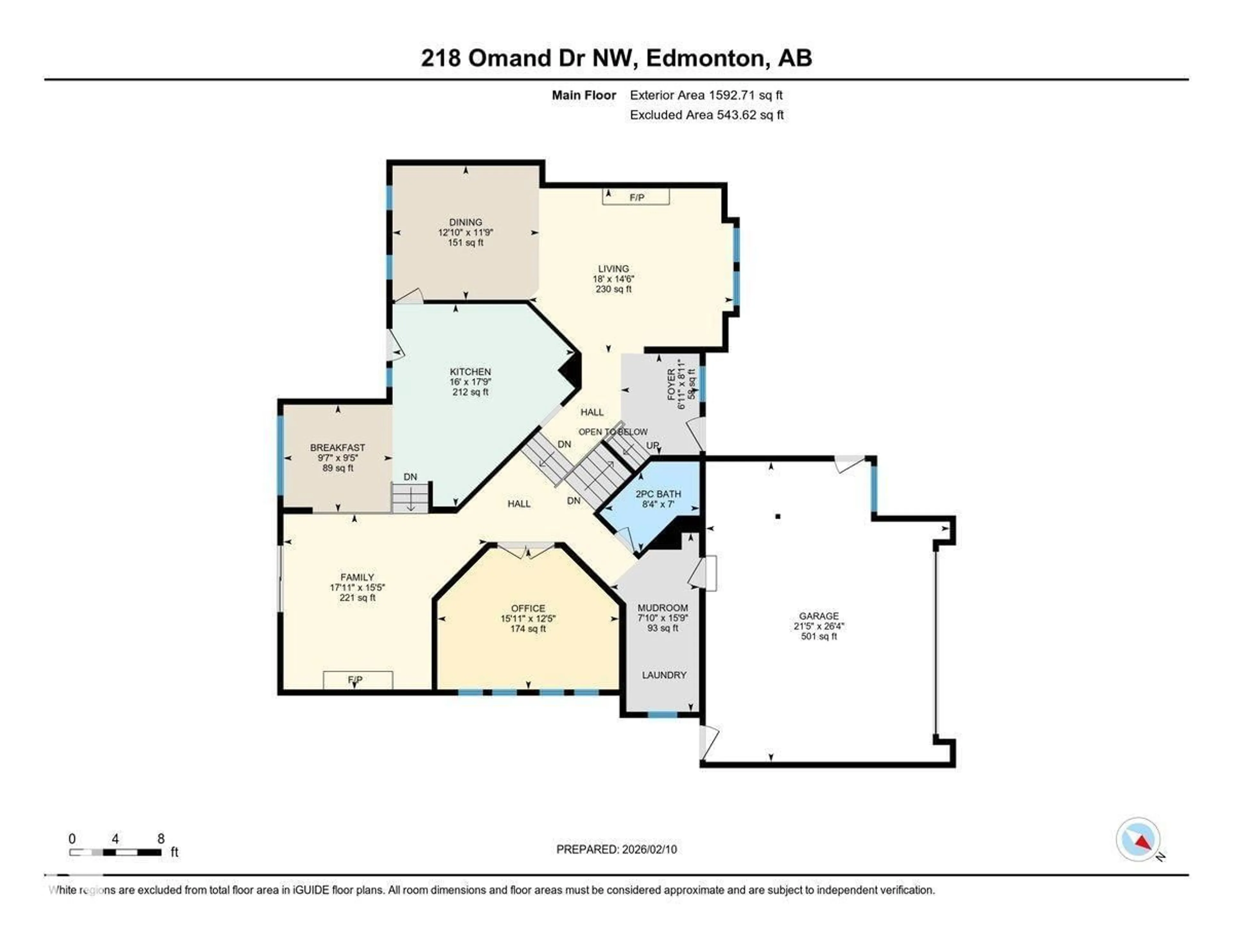 Floor plan for 218 OMAND DR, Edmonton Alberta T6R1L7