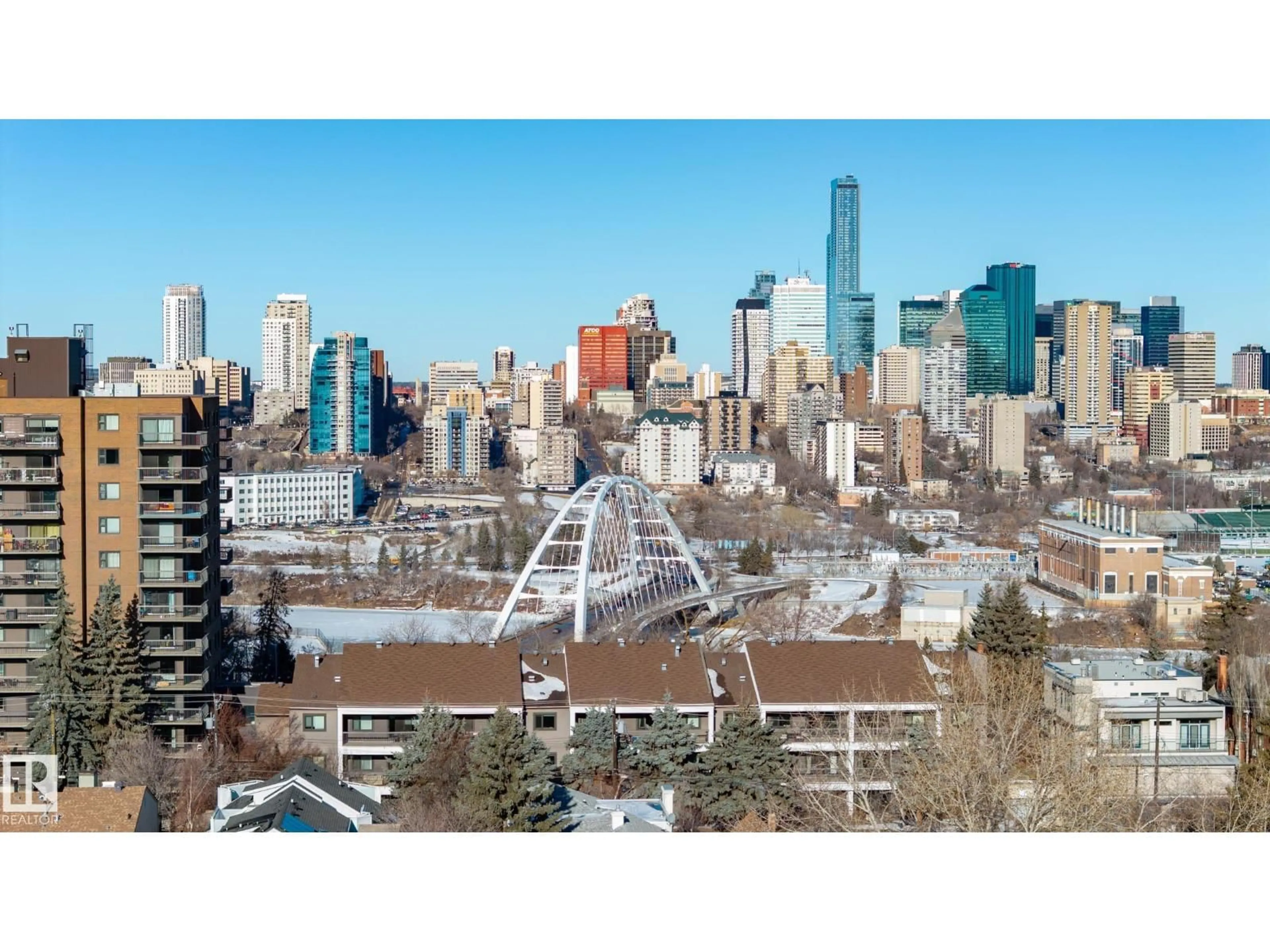 A pic from outside/outdoor area/front of a property/back of a property/a pic from drone, city buildings view from balcony for 115 - 10545 SASKATCHEWAN DR, Edmonton Alberta T6E6C6