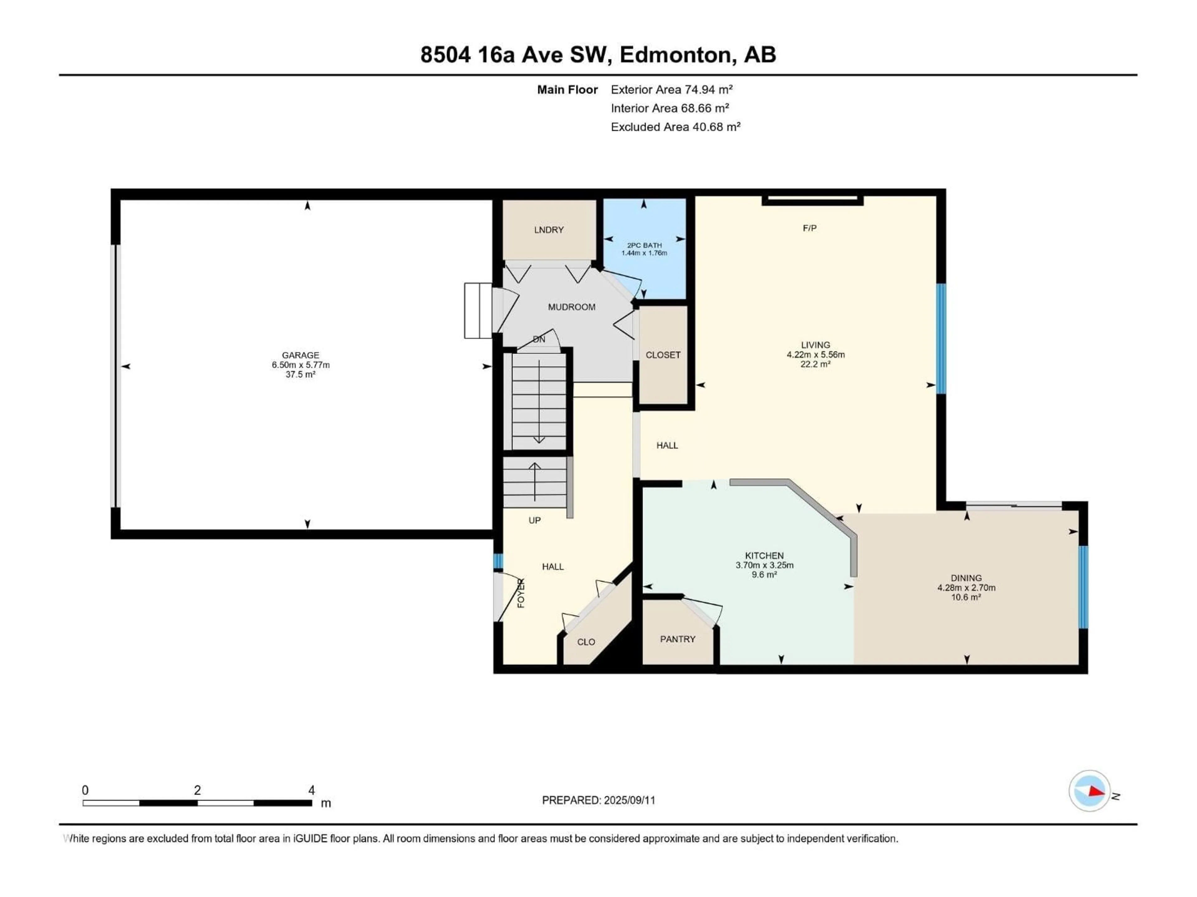 Floor plan for 8504 16A AV, Edmonton Alberta T6X0H9