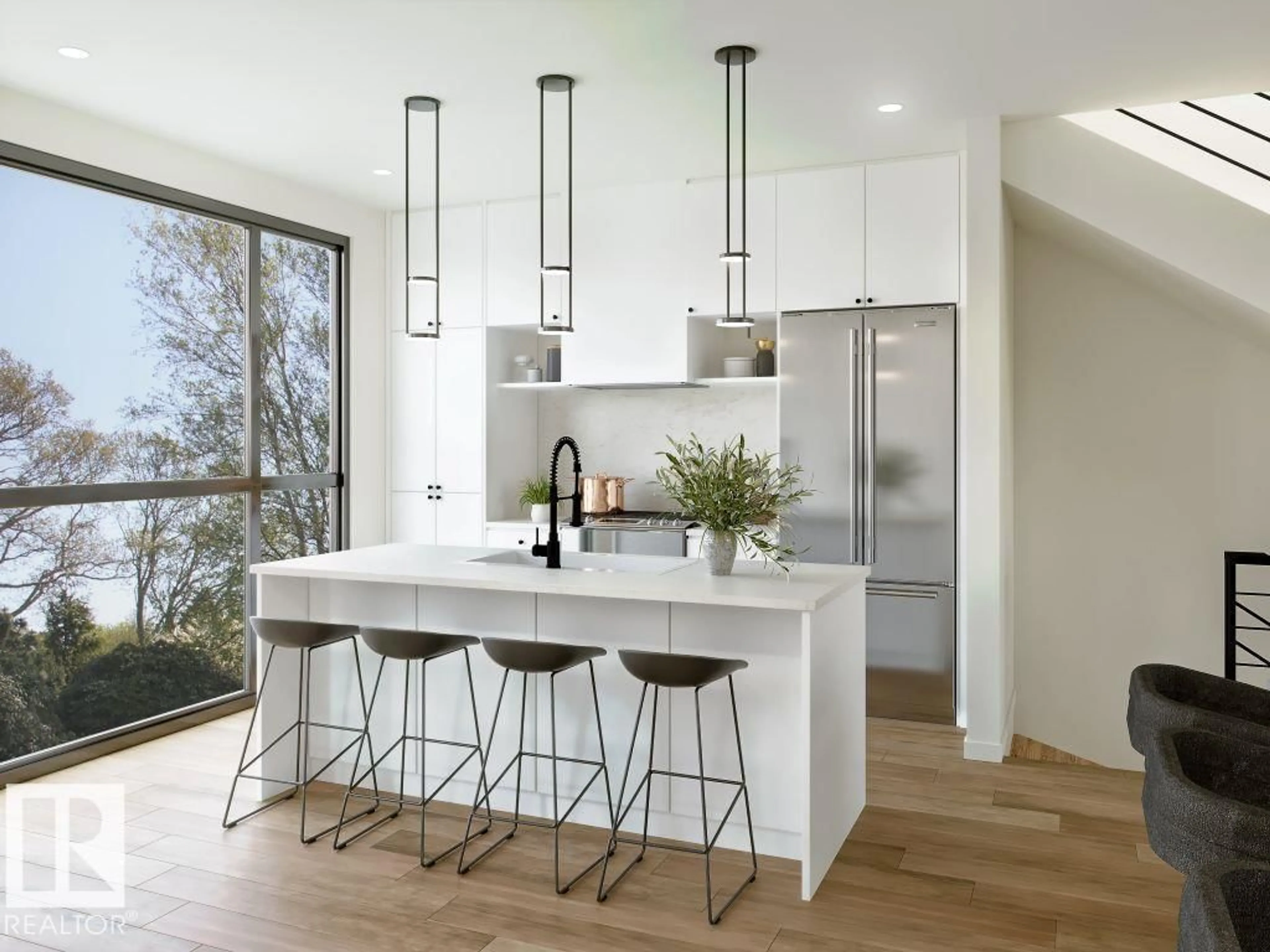 Contemporary kitchen, unknown for #4 - 10327 WADHURST RD, Edmonton Alberta T5N1T1