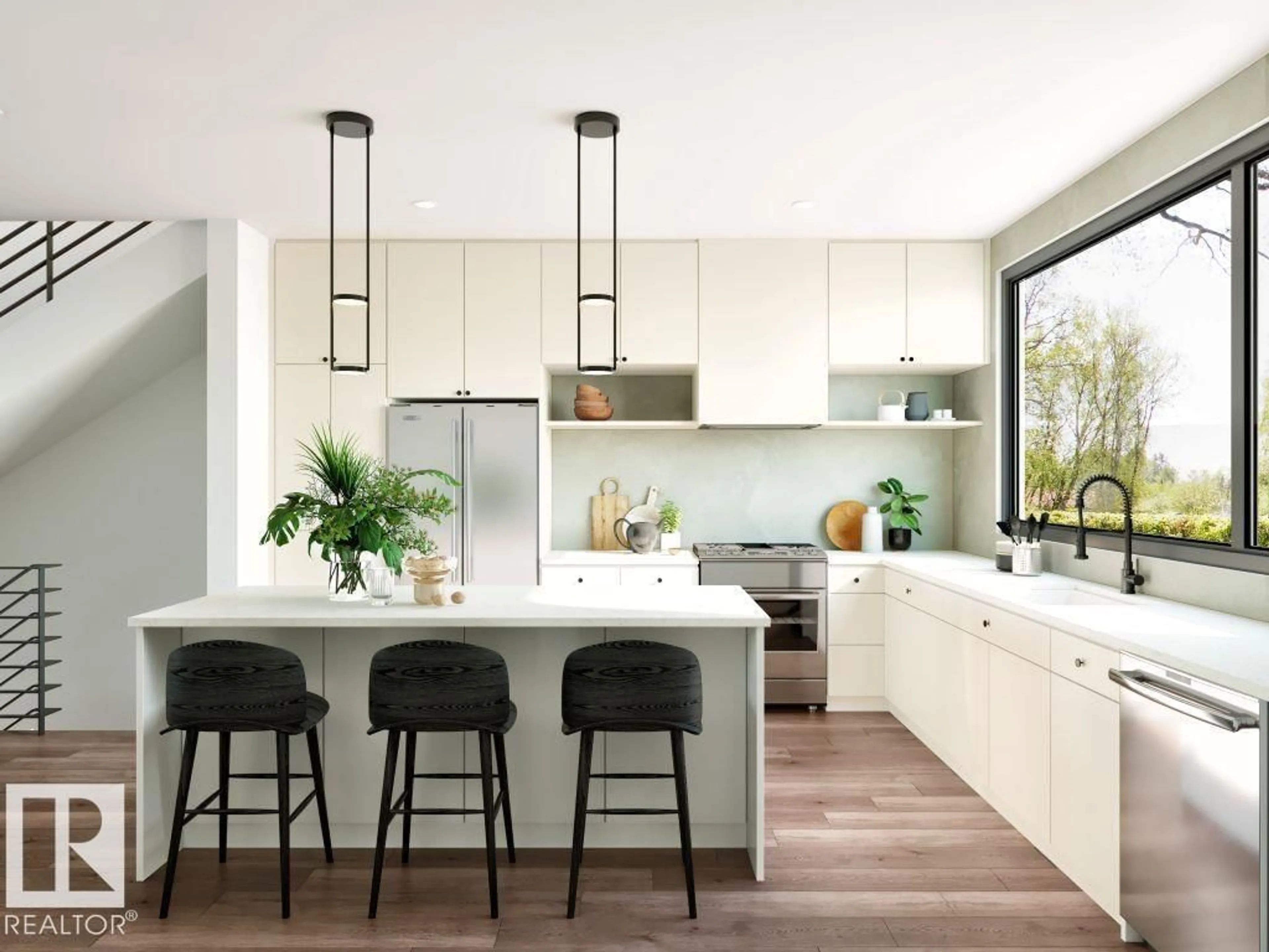 Contemporary kitchen, unknown for #4 - 10327 WADHURST RD, Edmonton Alberta T5N1T1