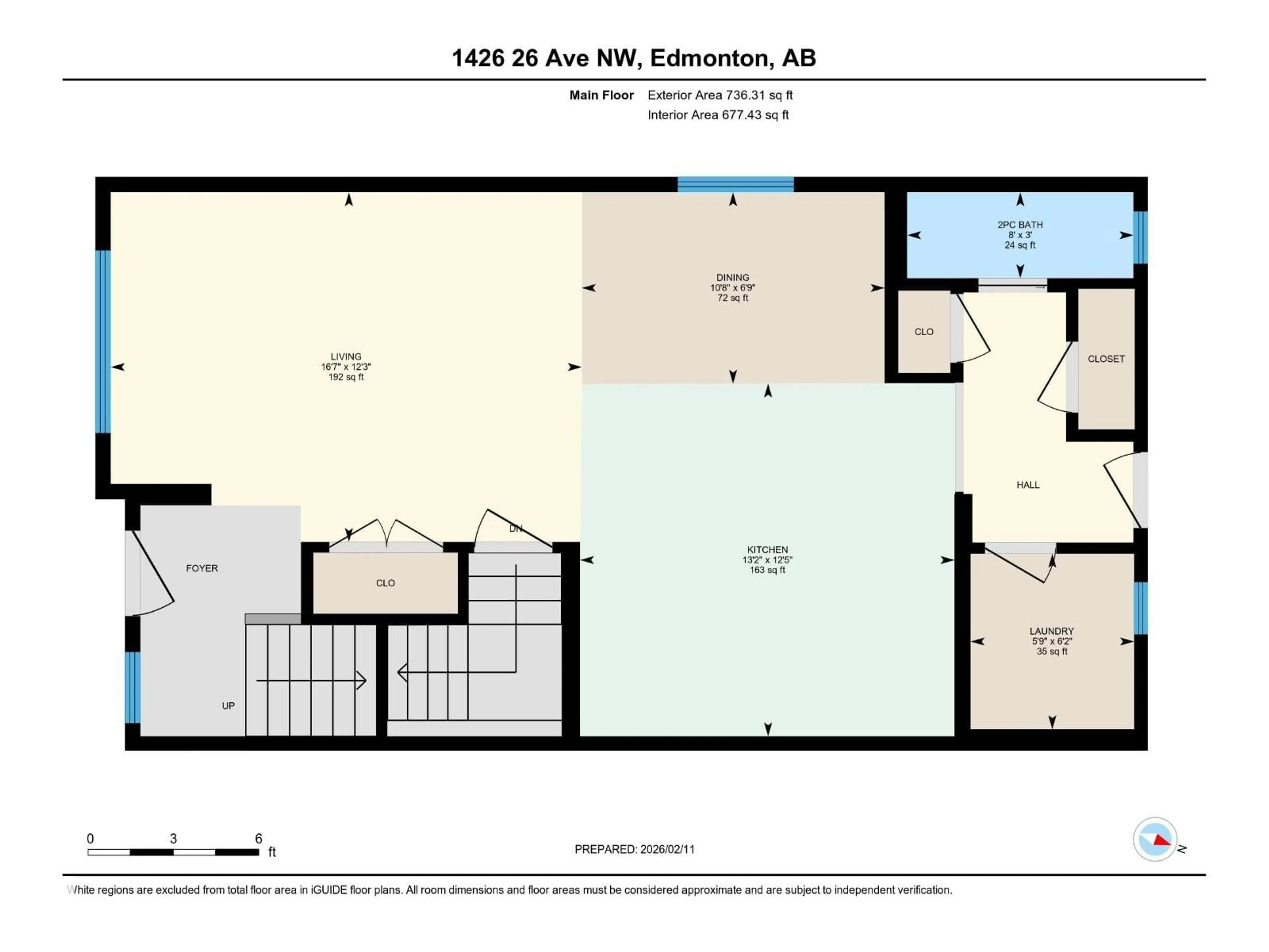 Floor plan for 1426 26 AV, Edmonton Alberta T6T0W1