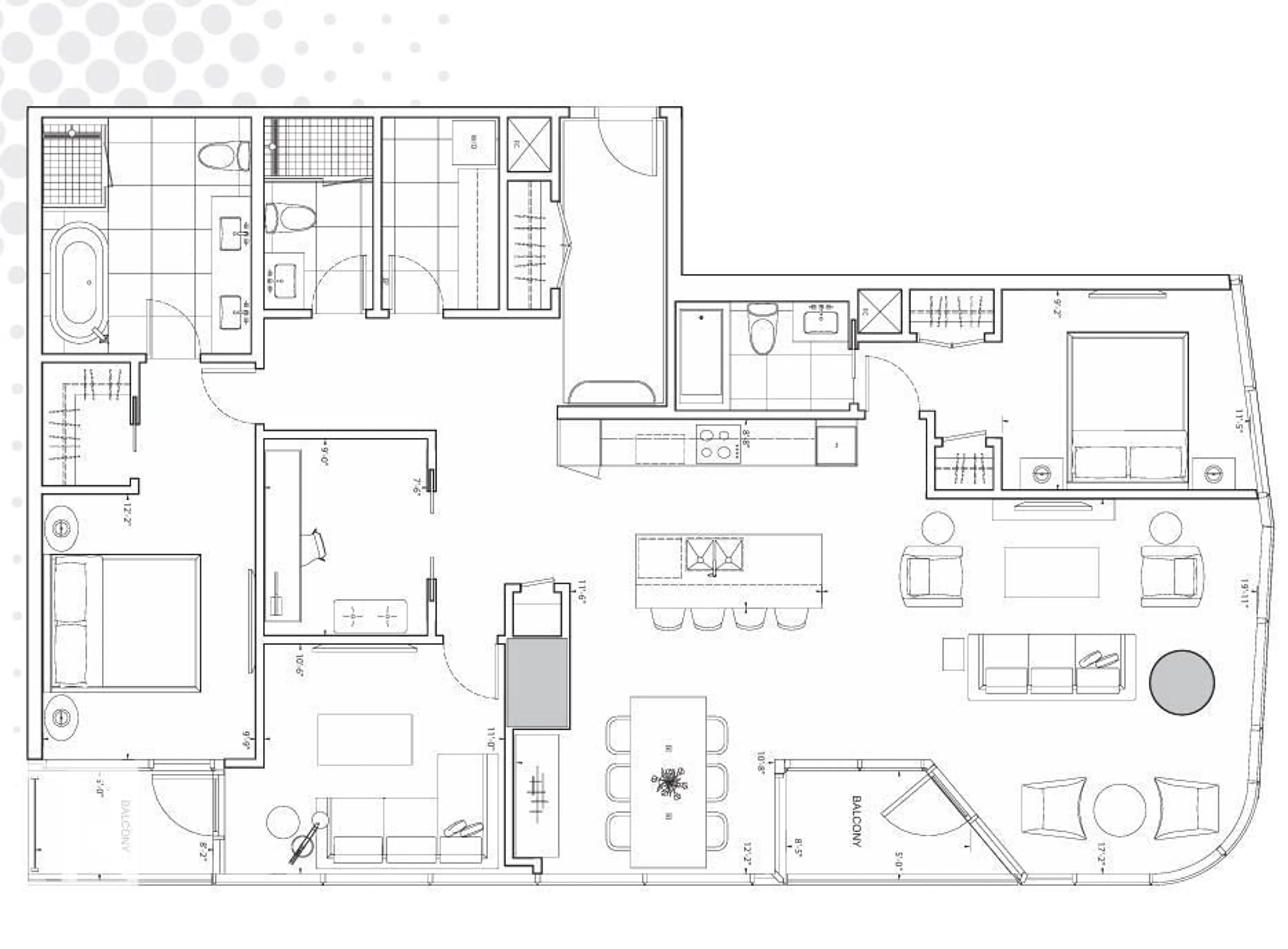 Floor plan for 3901 10360 102 ST NW, Edmonton Alberta T5J0K6