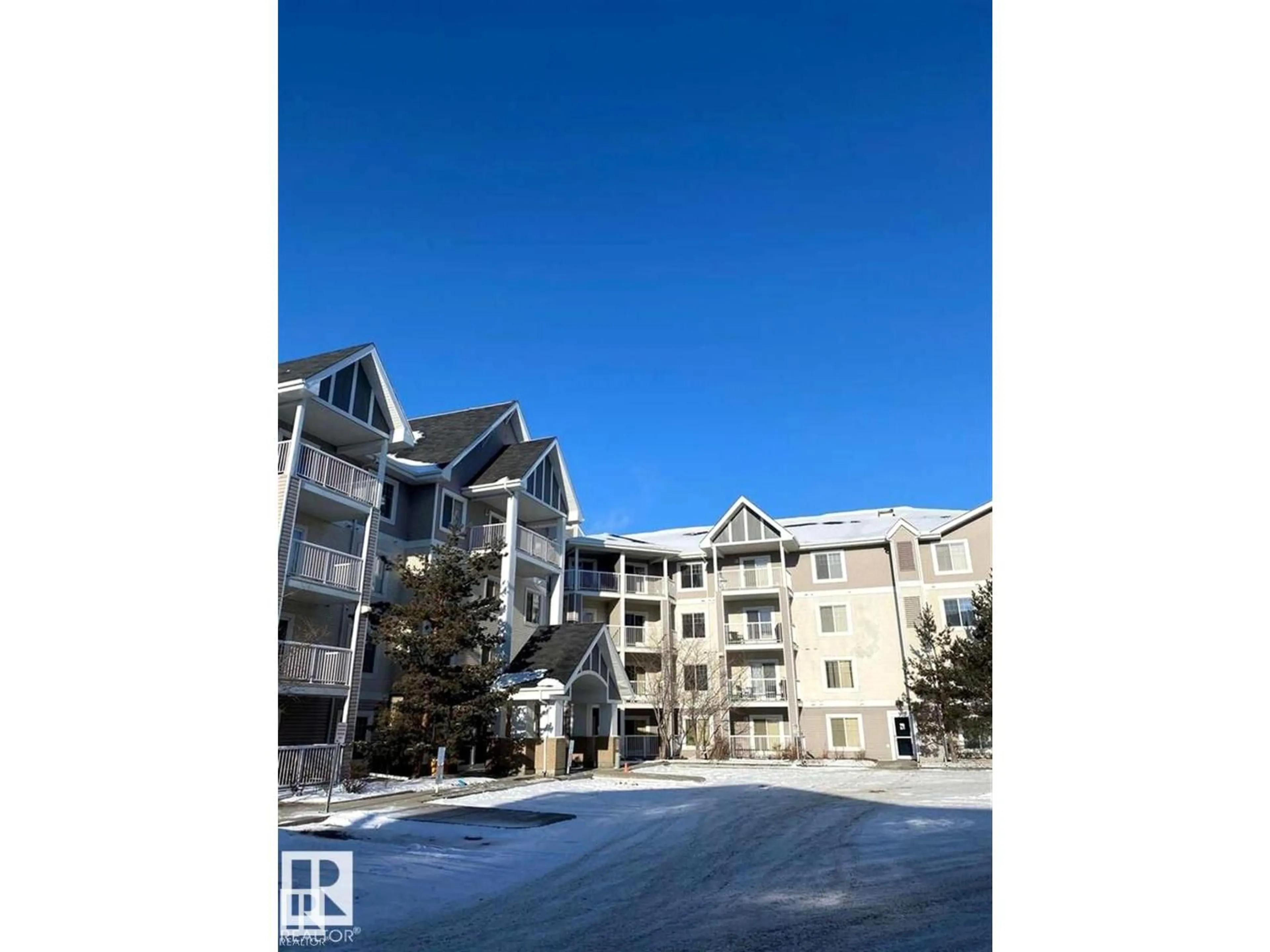 A pic from outside/outdoor area/front of a property/back of a property/a pic from drone, unknown for #404 - 4407 23 ST, Edmonton Alberta T6T0B6