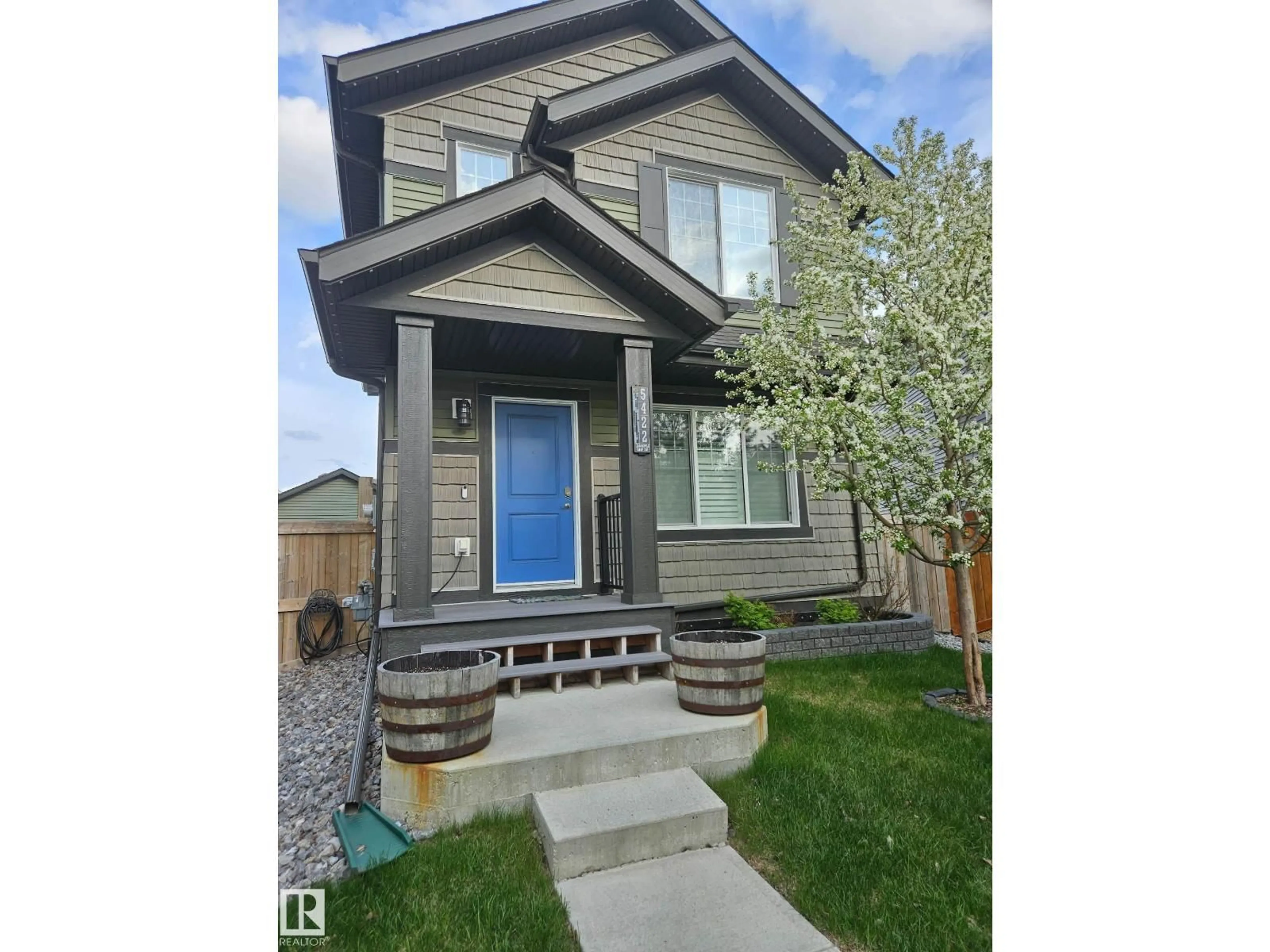 Home with vinyl exterior material, street for 5422 CRABAPPLE LO, Edmonton Alberta T6X1S5