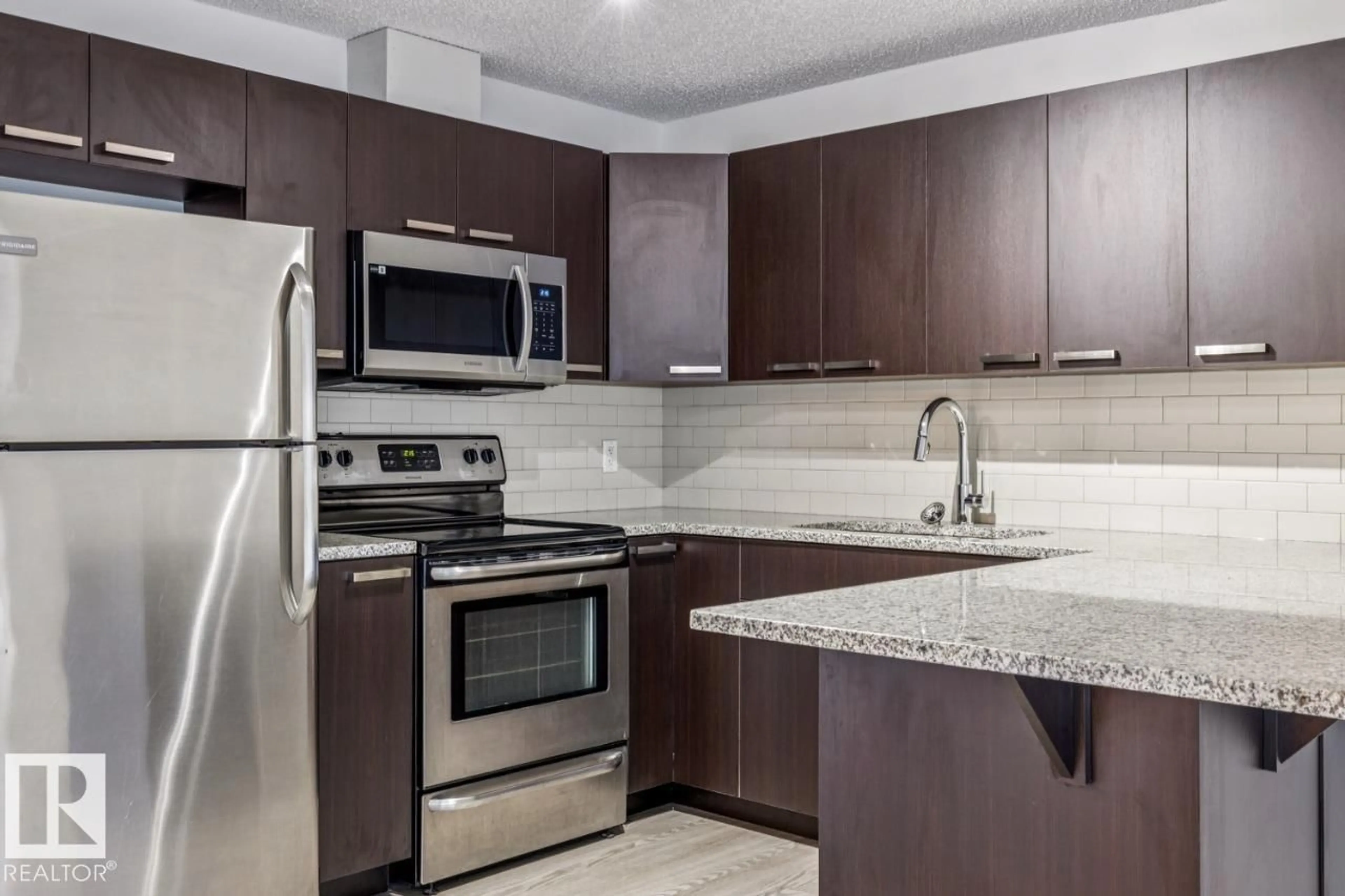 Standard kitchen, ceramic/tile floor for #223 - 14808 125 ST, Edmonton Alberta T5X0G1