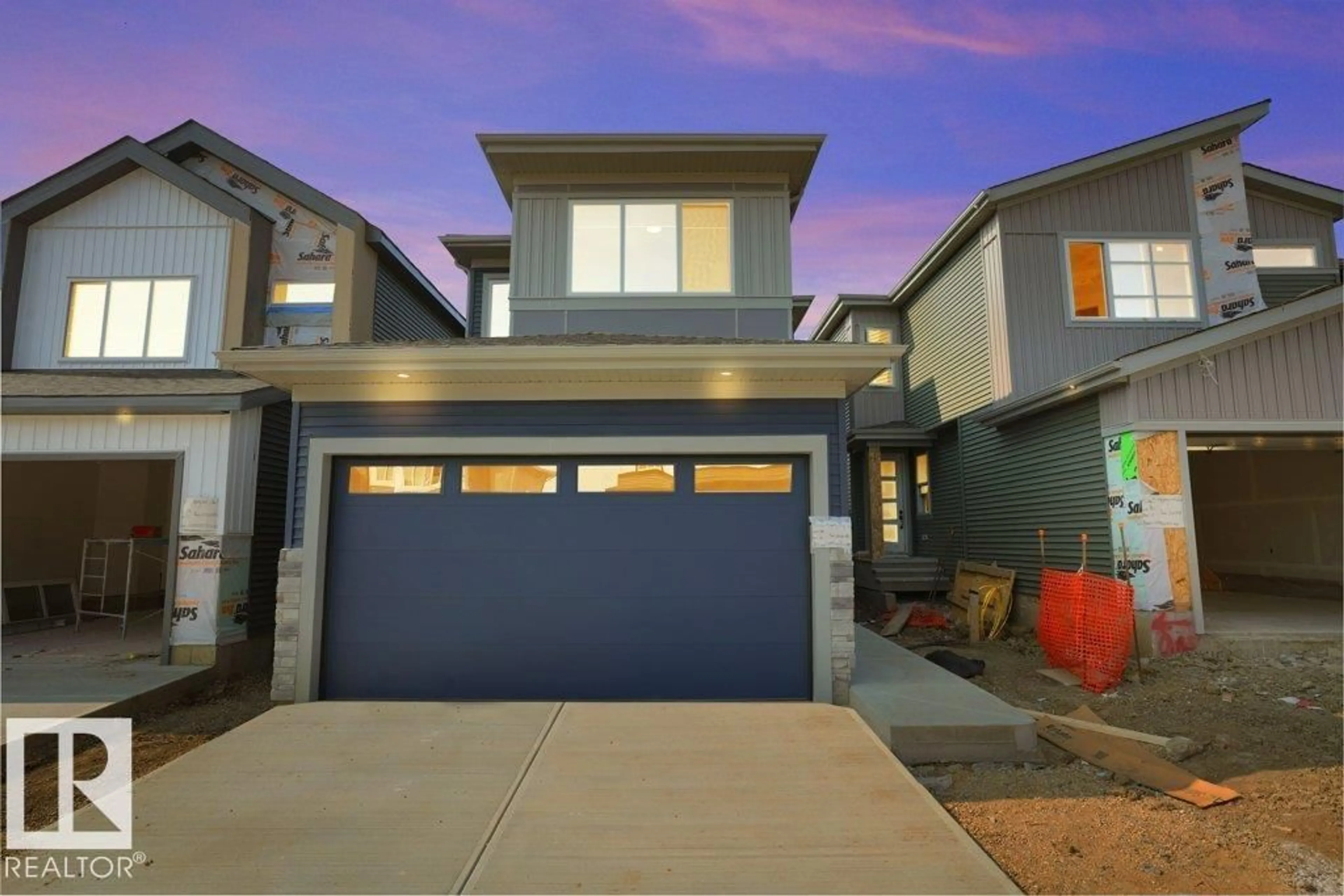 Home with vinyl exterior material, street for 8447 MAYDAY LINK, Edmonton Alberta T6X3G1