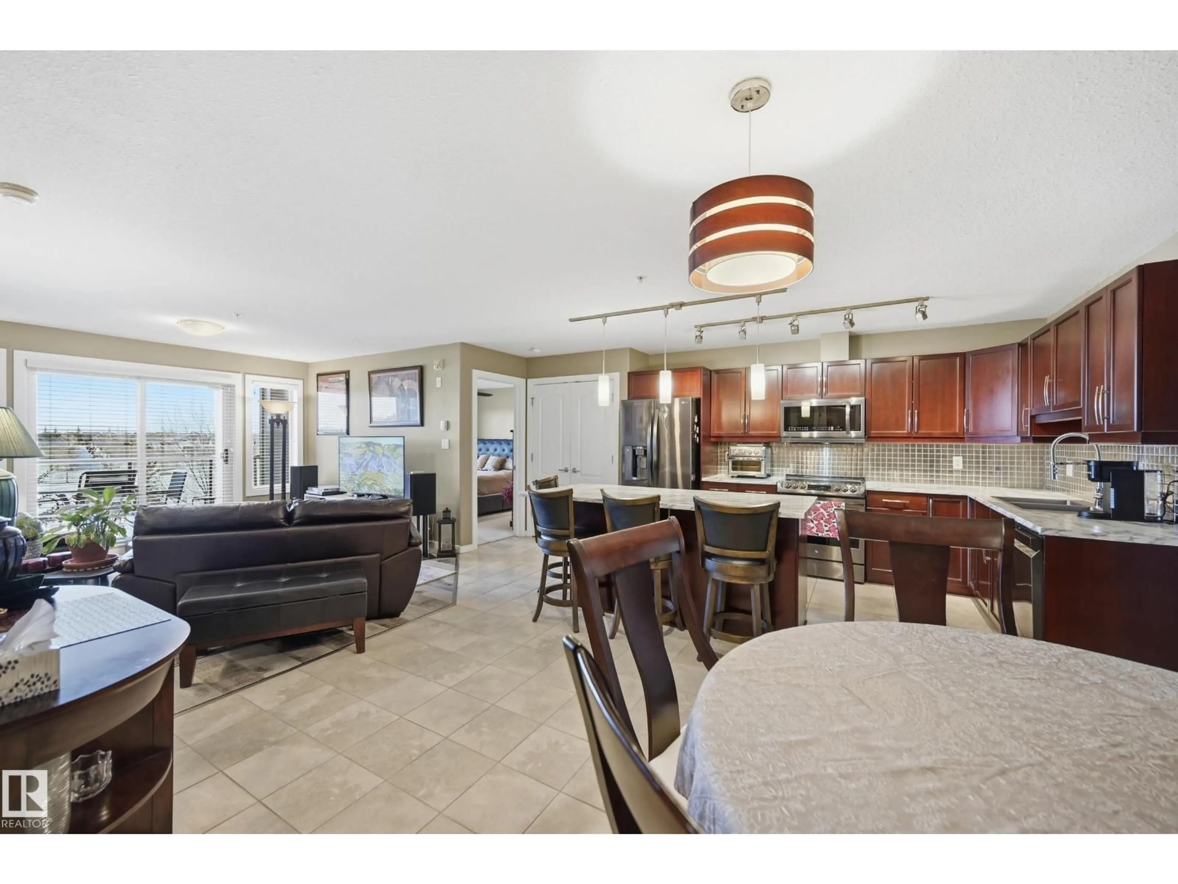 Open concept kitchen, ceramic/tile floor for 278 - 321 SUDER GREENS DR, Edmonton Alberta T5T6V6