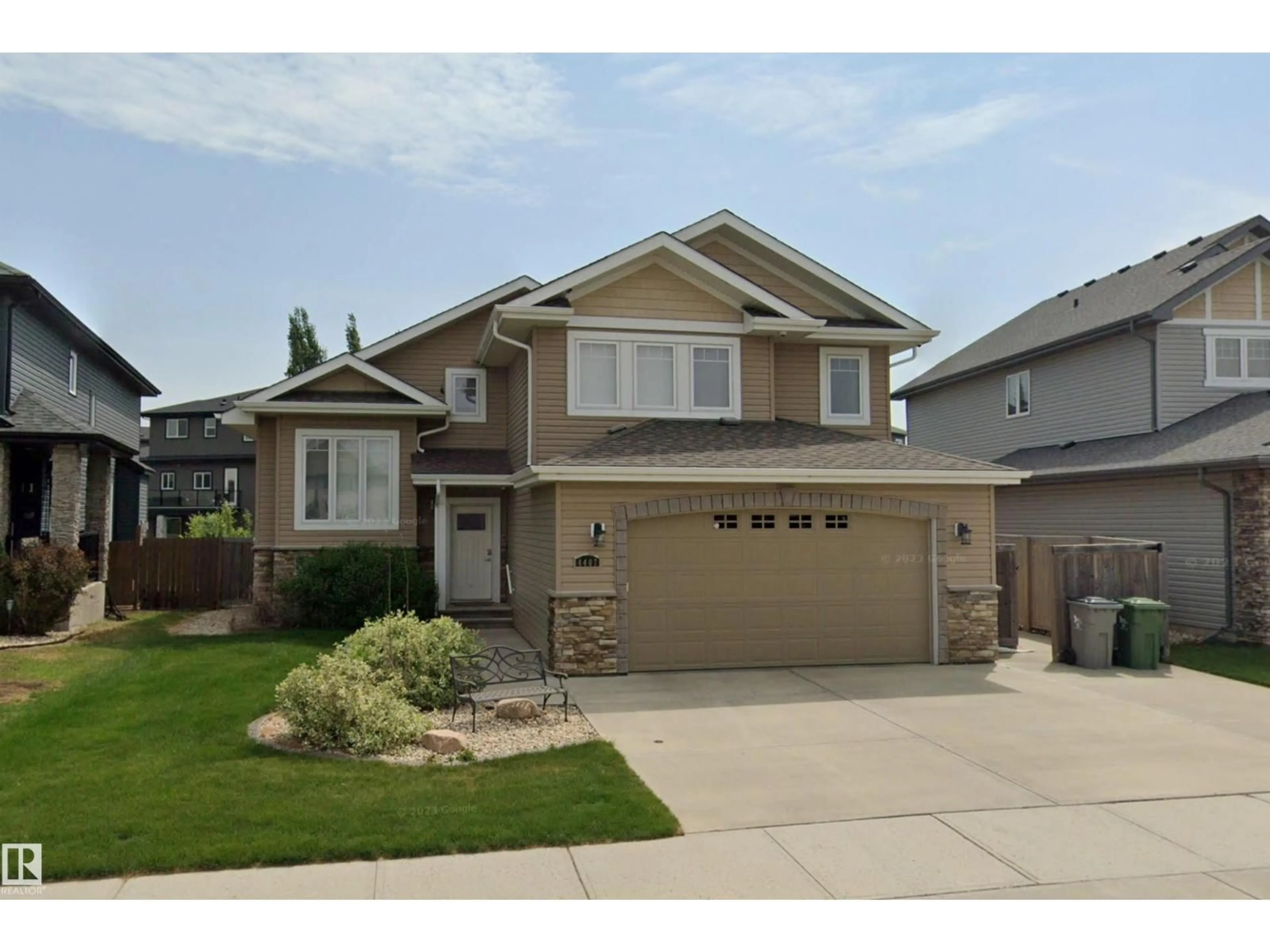 Home with vinyl exterior material, street for 4407 TRIOMPHE CL, Beaumont Alberta T4X0C3