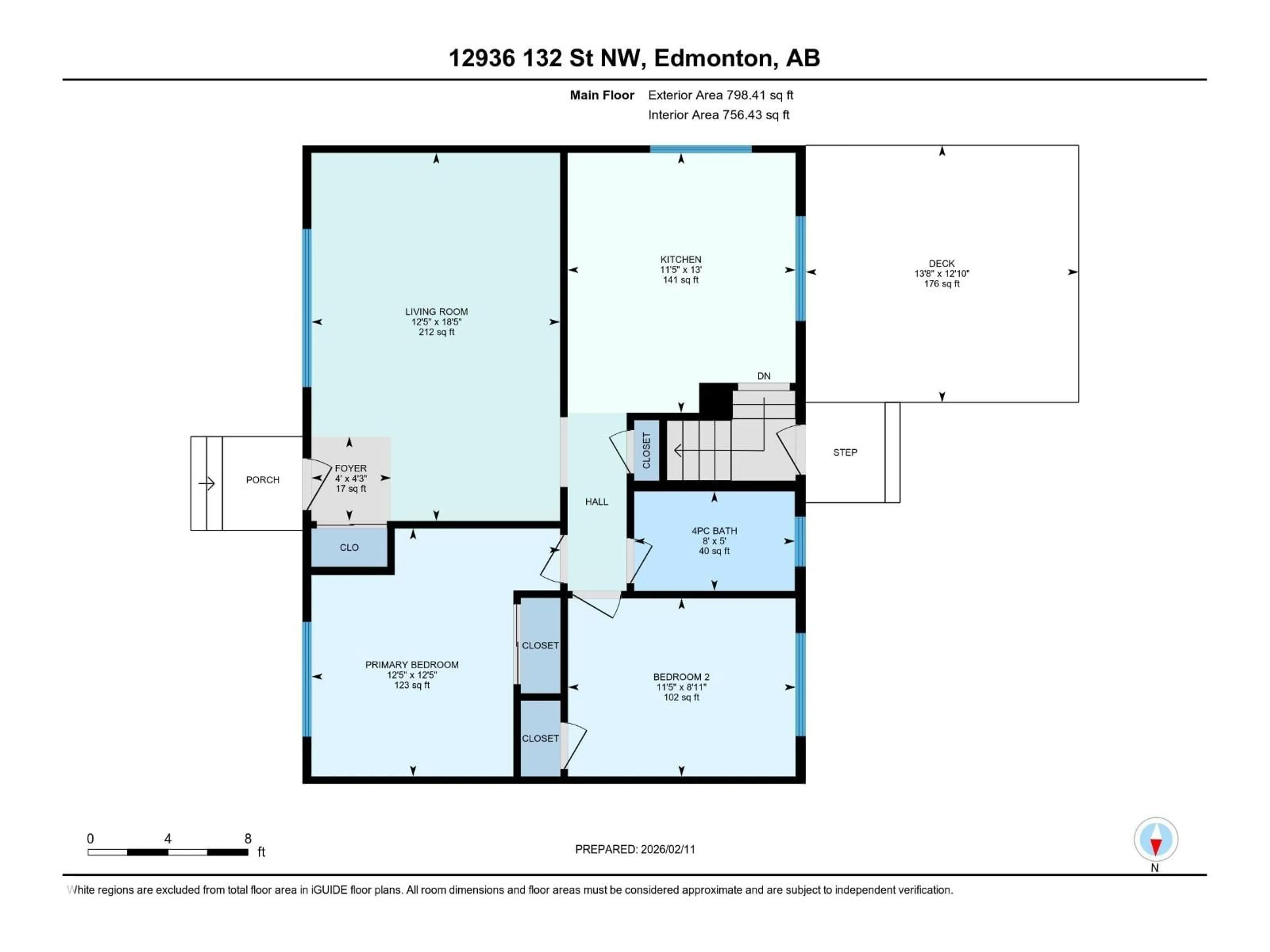 Floor plan for NW - 12936 132 ST, Edmonton Alberta T5L1R3